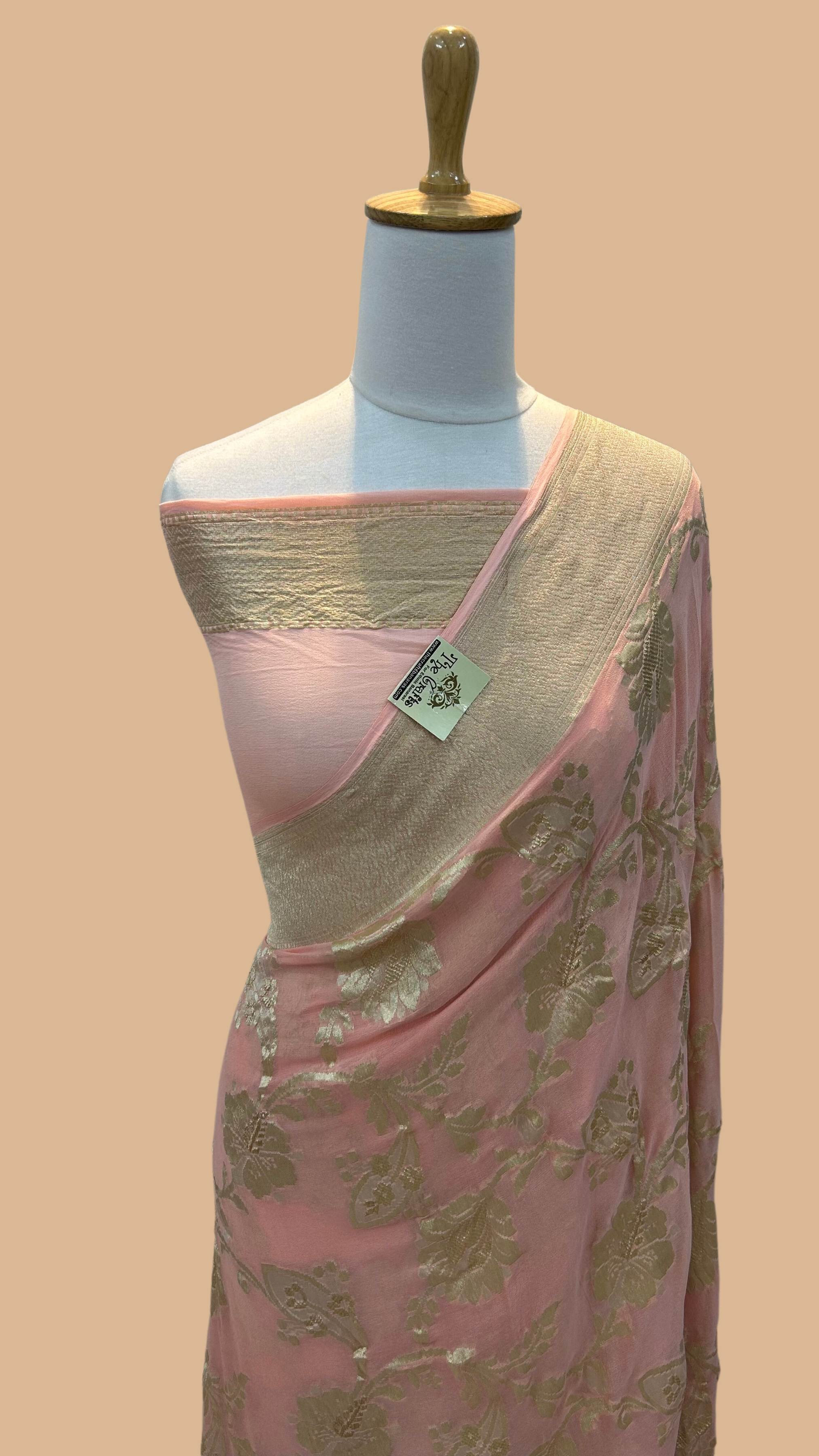 Khaddi Georgette Banarasi Saree - Water Zari