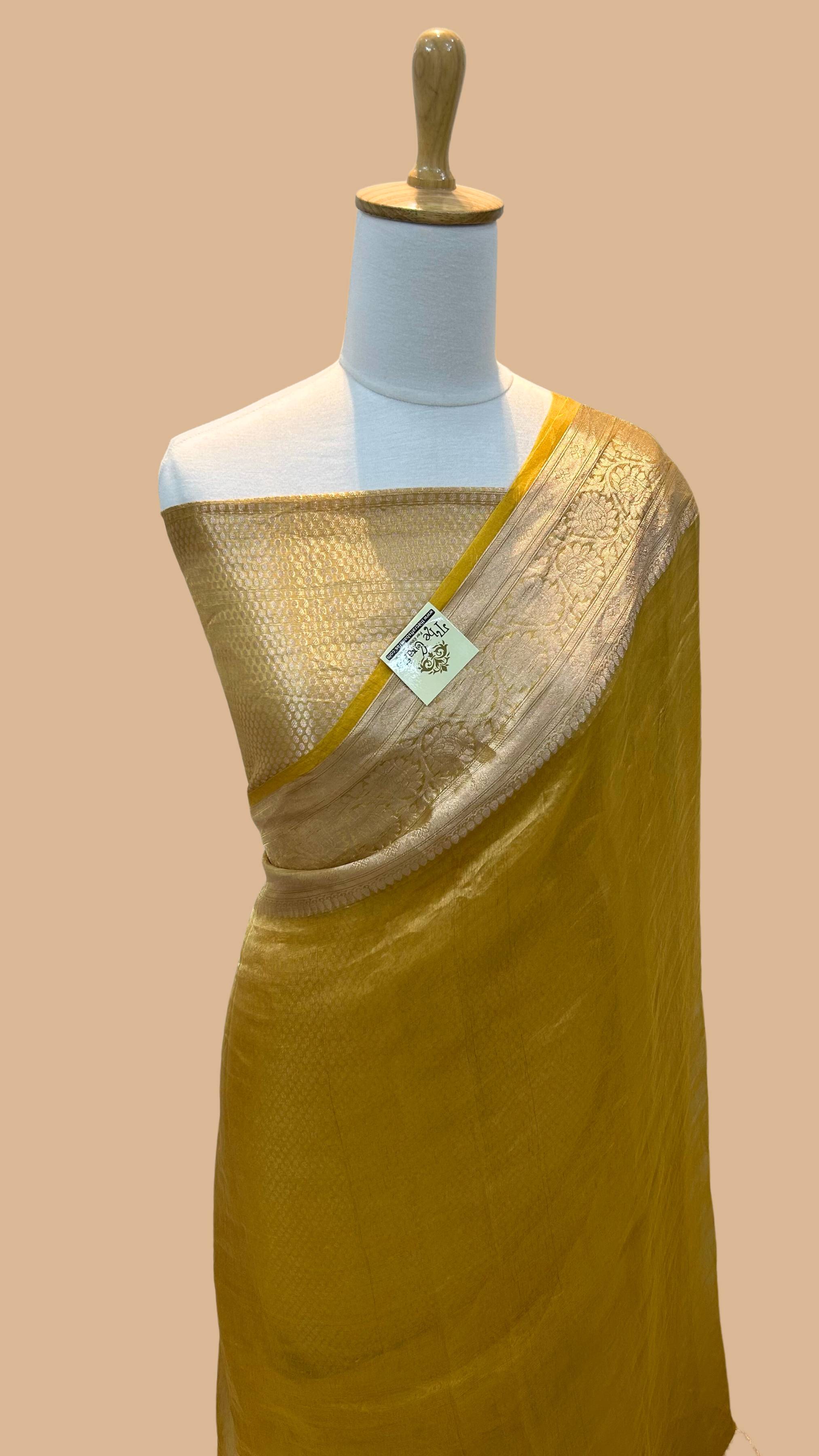 6.3 m (with blouse piece) Plain Banarasi Pure Tissue Silk Sarees at Rs 7600  in Varanasi