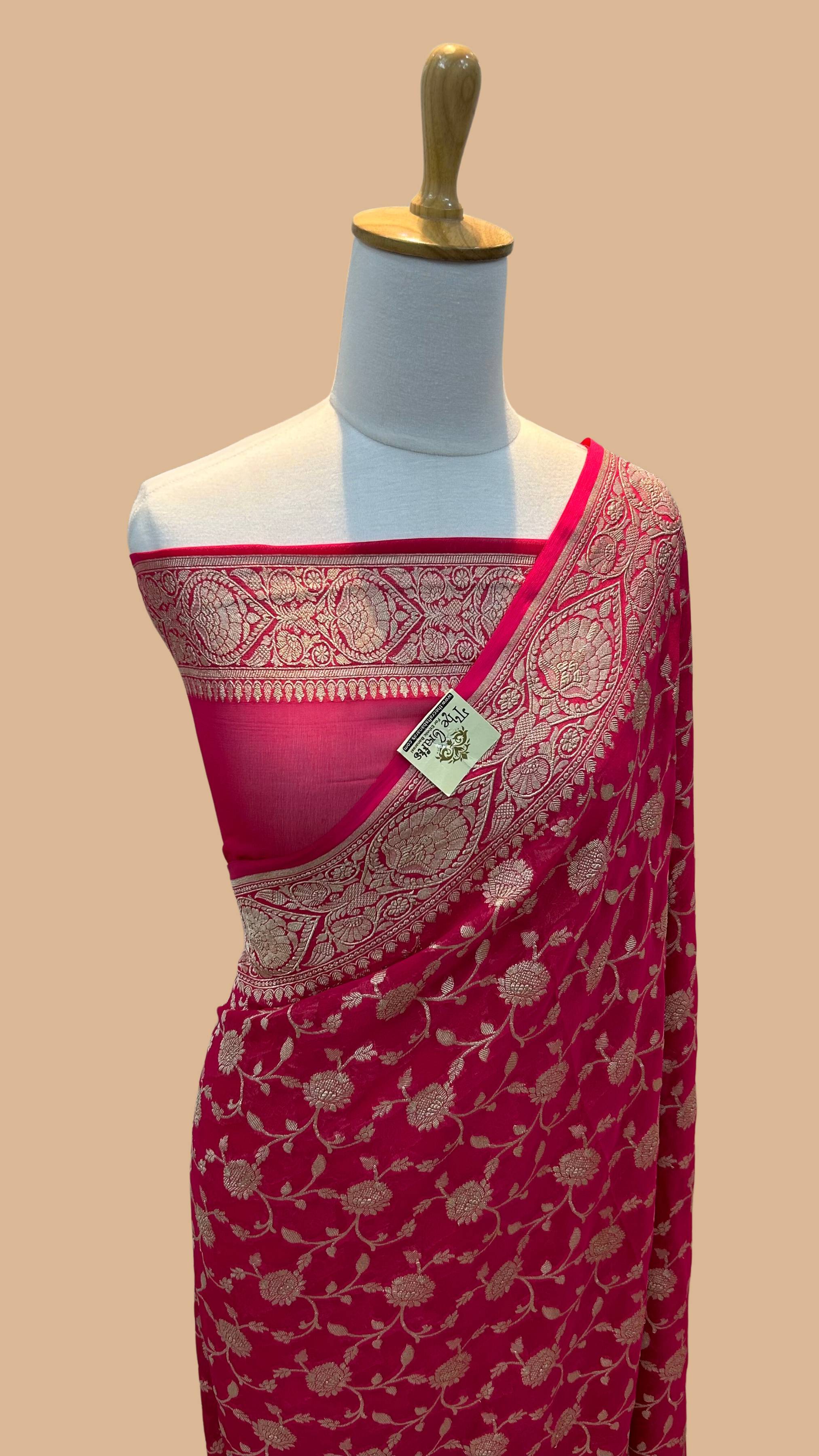 Khaddi Georgette Banarasi Saree - Water Zari