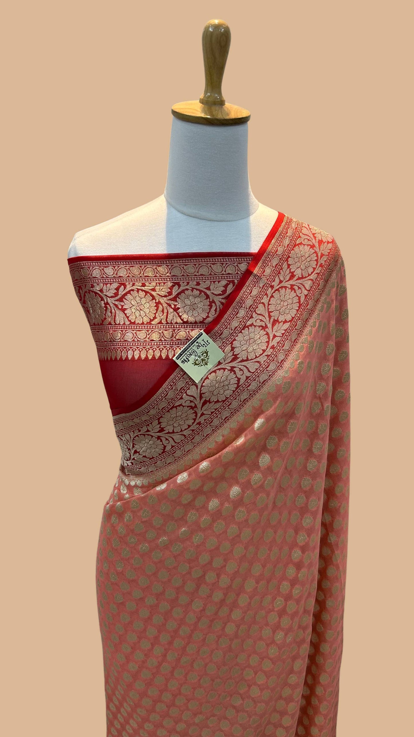 Khaddi Georgette Banarasi Saree - Water Zari