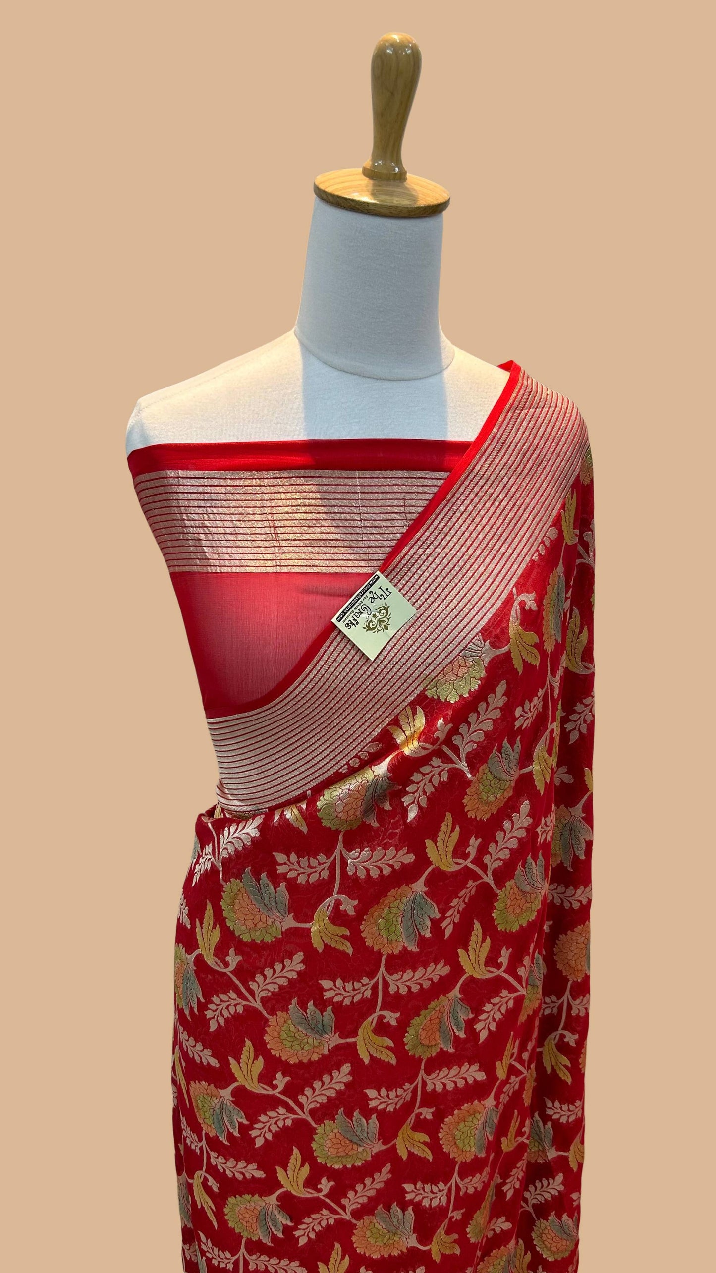 Khaddi Georgette Banarasi Saree - Water Zari