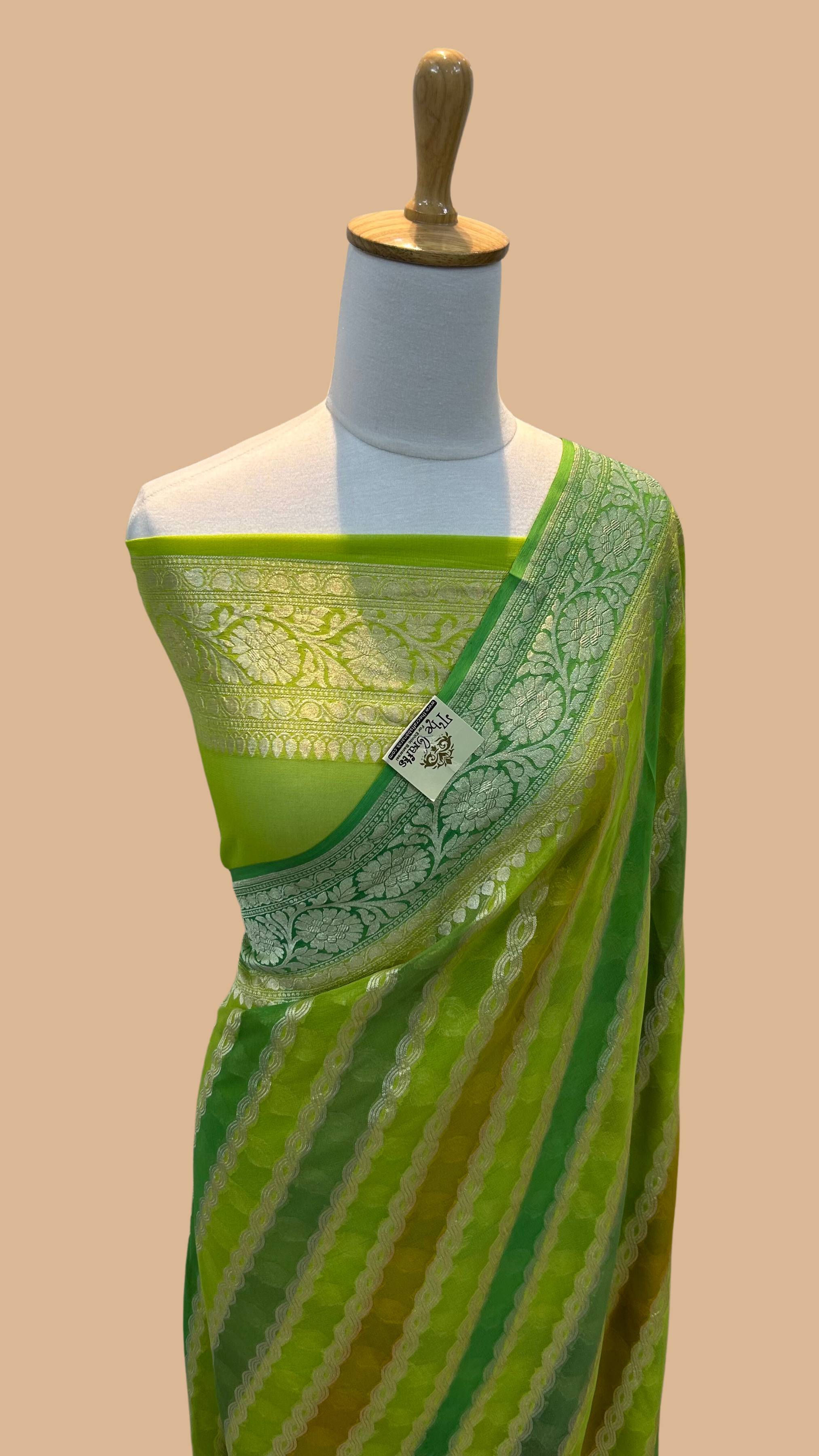 Khaddi Georgette Banarasi Saree - Water Zari