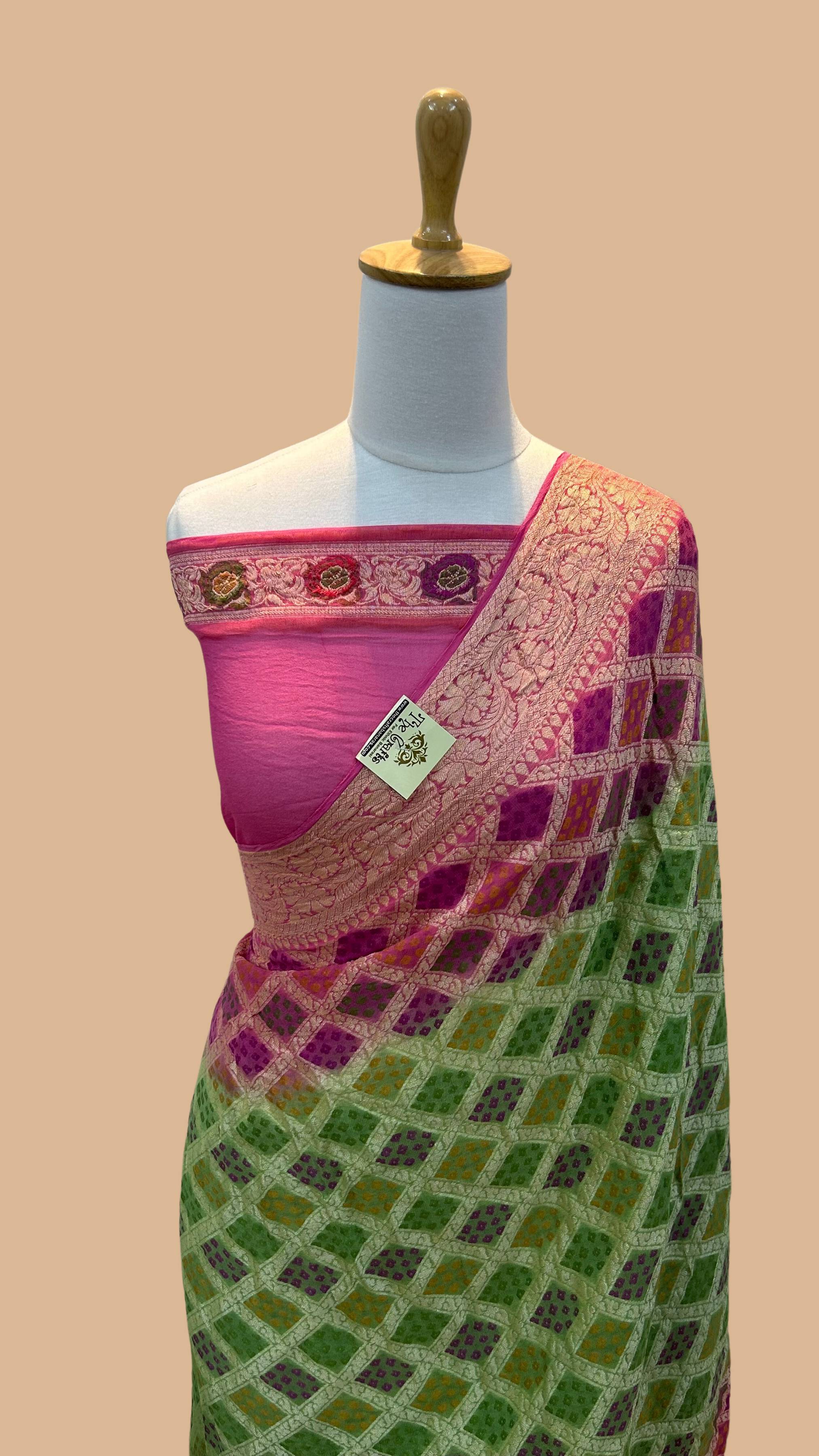 Pure Khaddi Chiffon Banarasi Saree