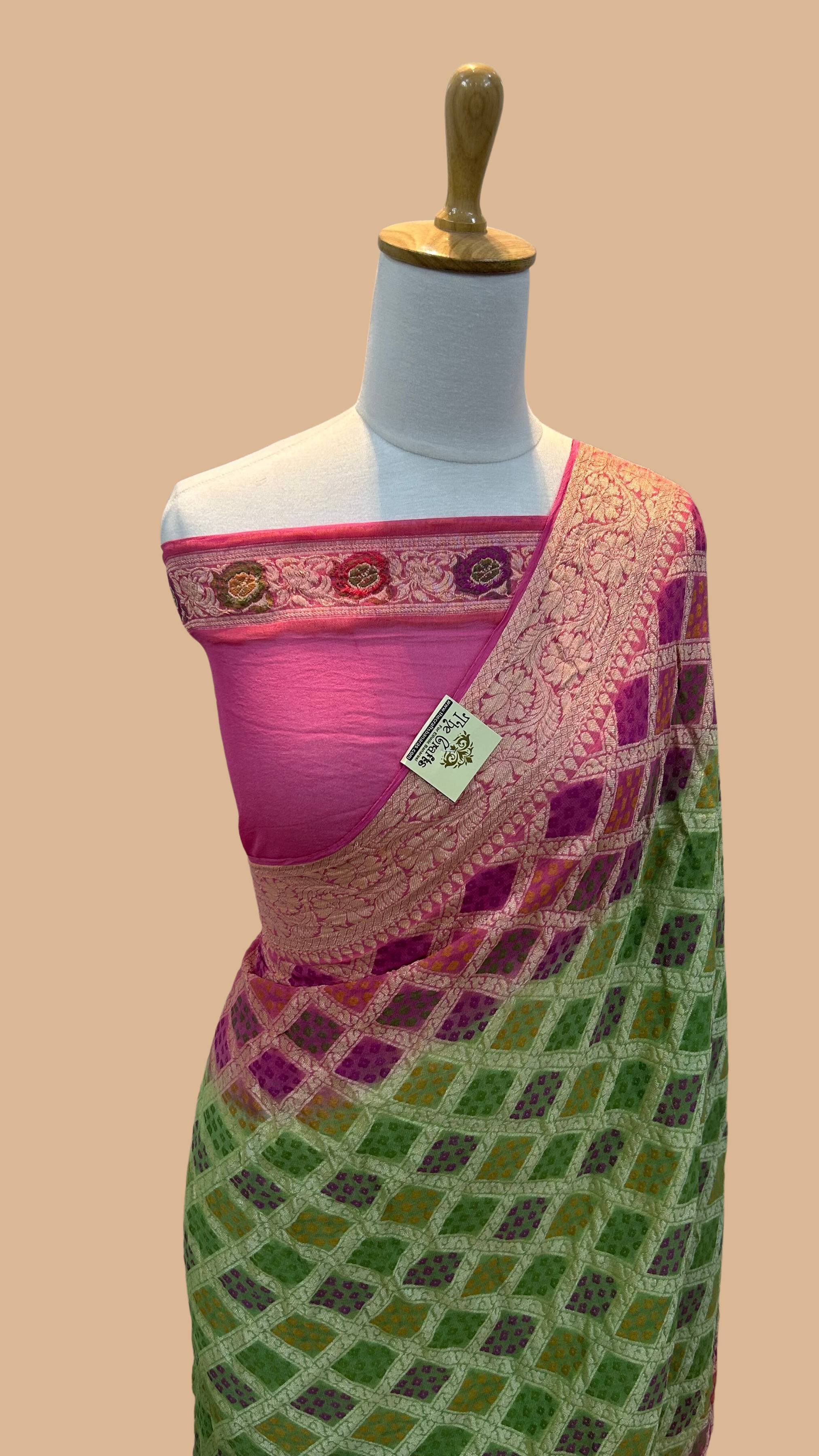 Pure Khaddi Chiffon Banarasi Saree