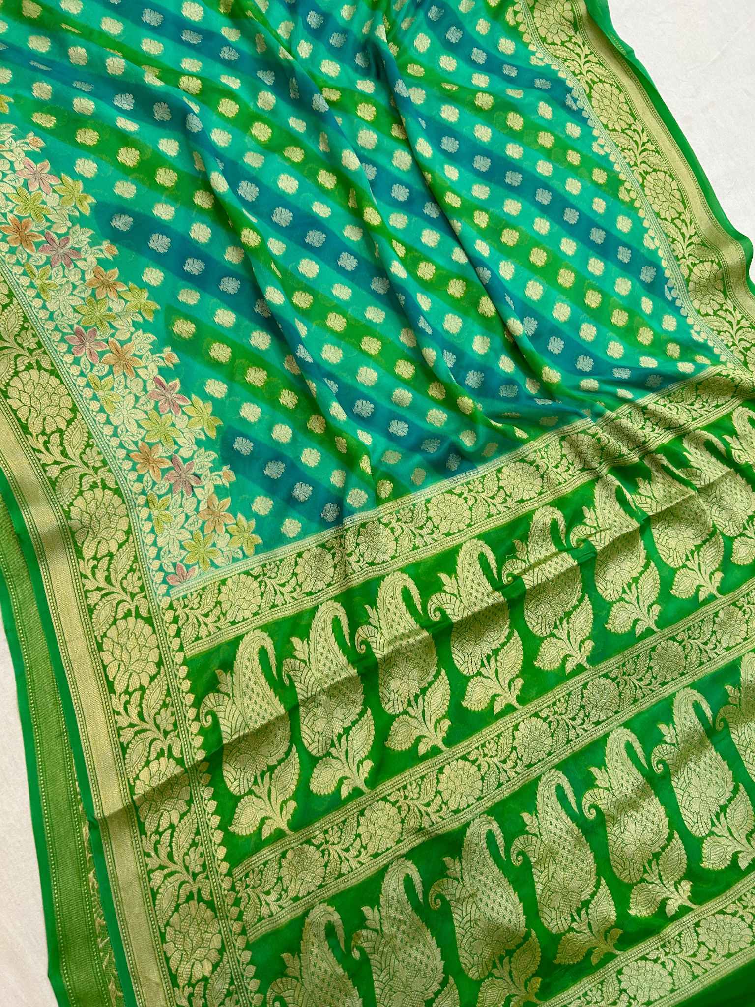 Pure Khaddi Chiffon Banarasi Saree