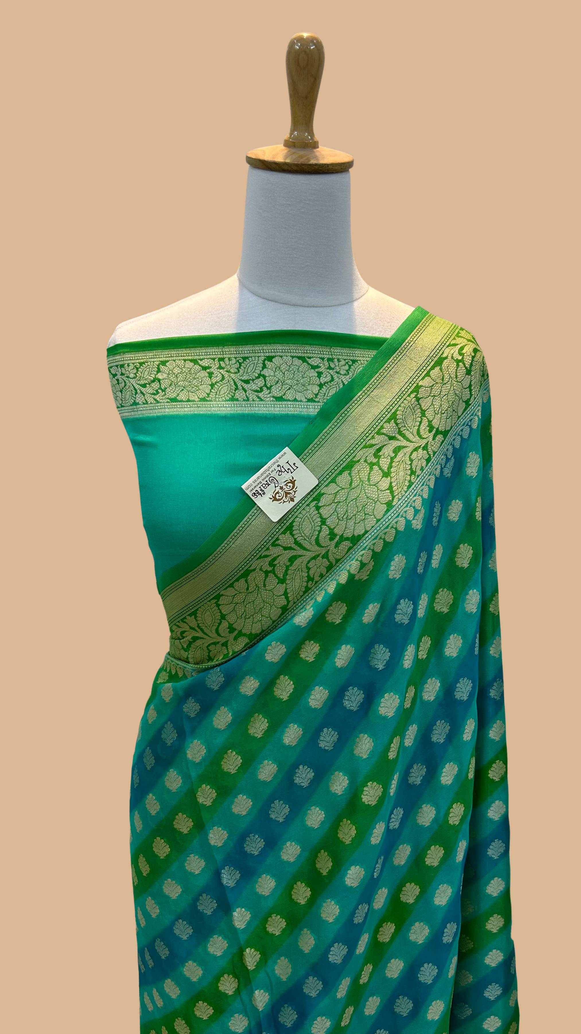 Pure Khaddi Chiffon Banarasi Saree