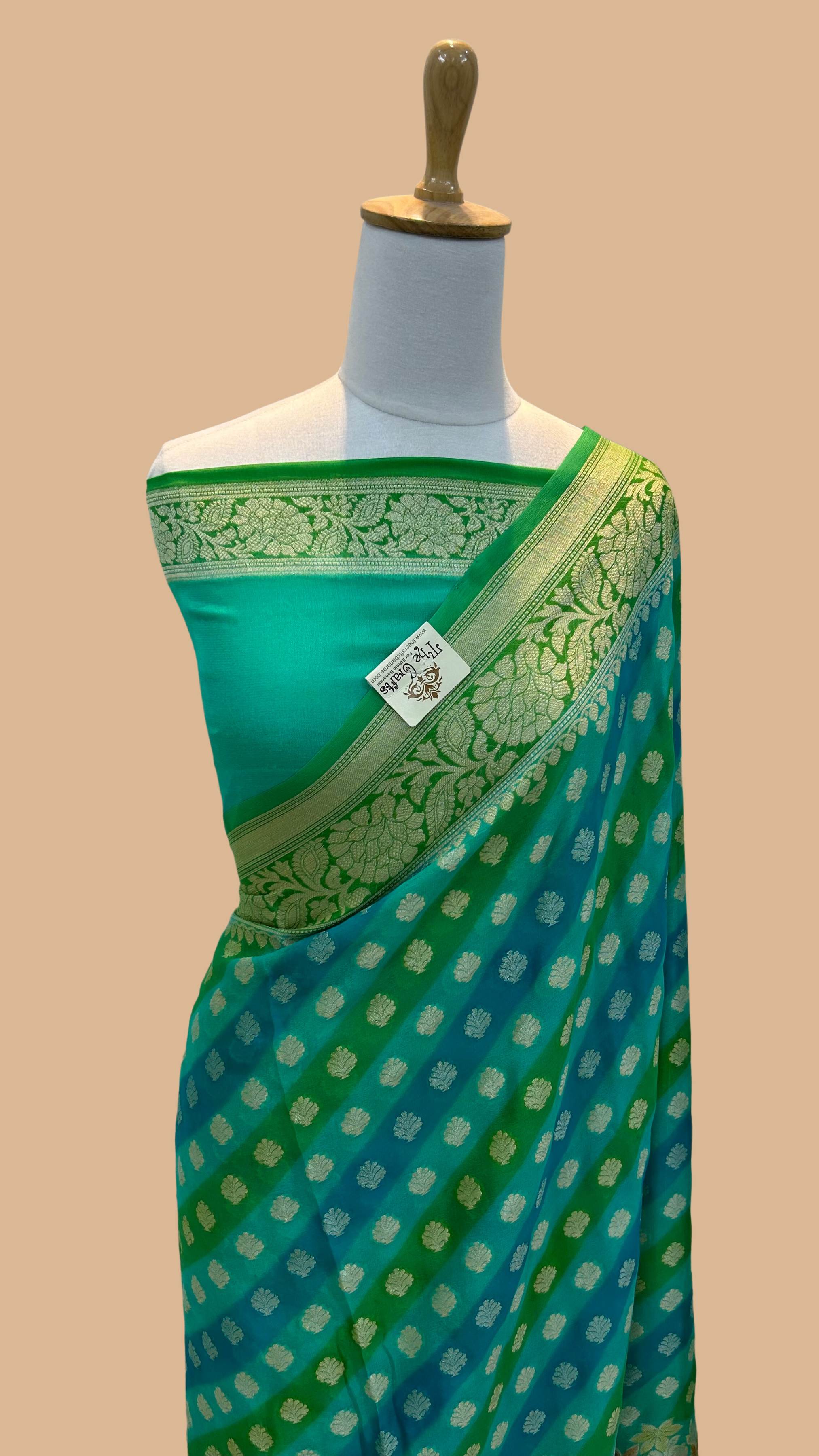 Pure Khaddi Chiffon Banarasi Saree