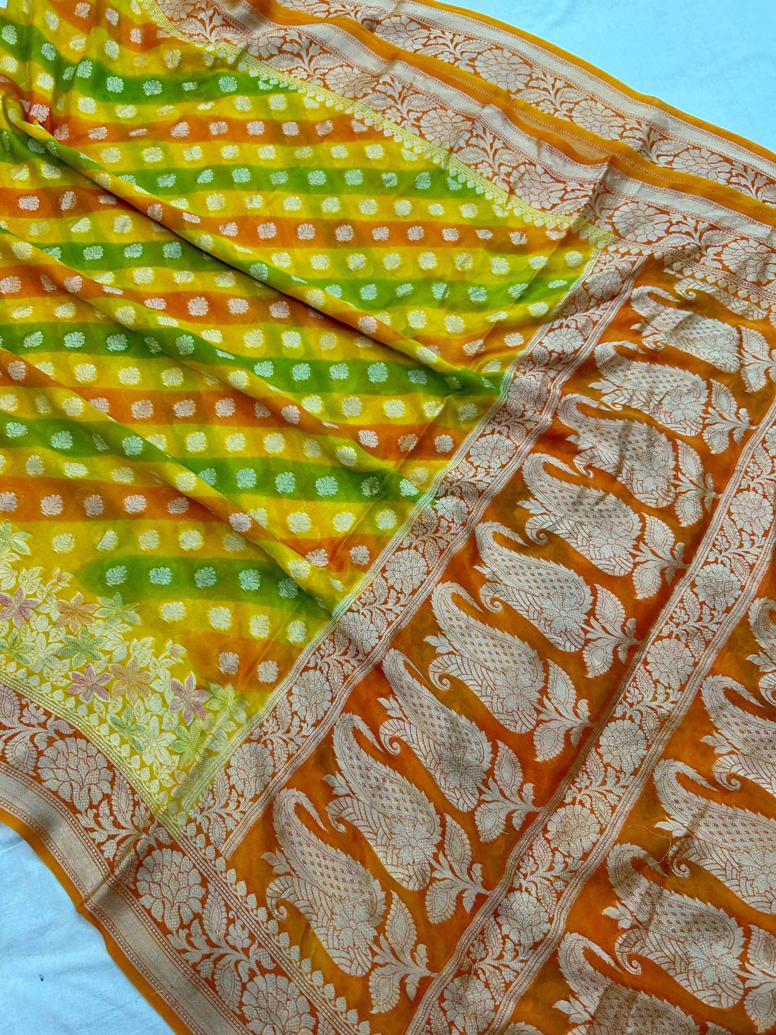 Pure Khaddi Chiffon Banarasi Saree