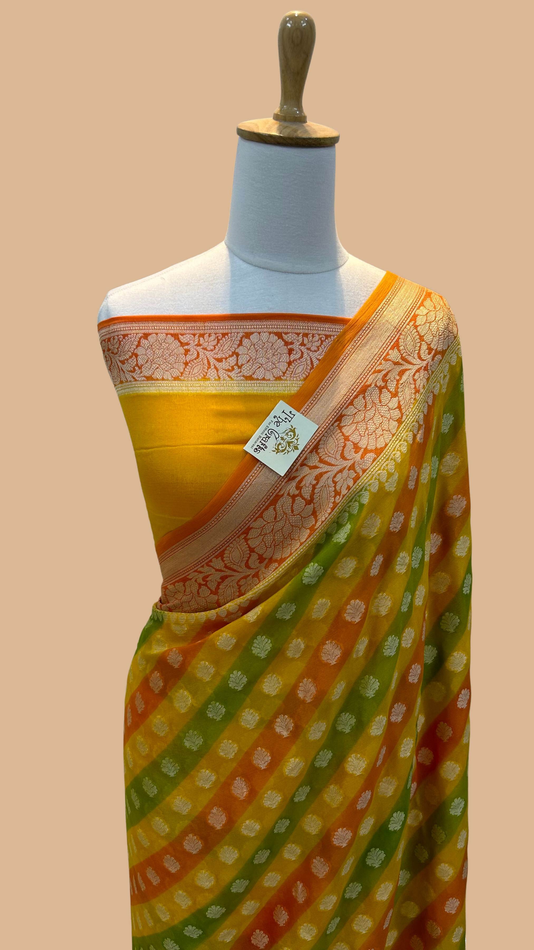 Pure Khaddi Chiffon Banarasi Saree