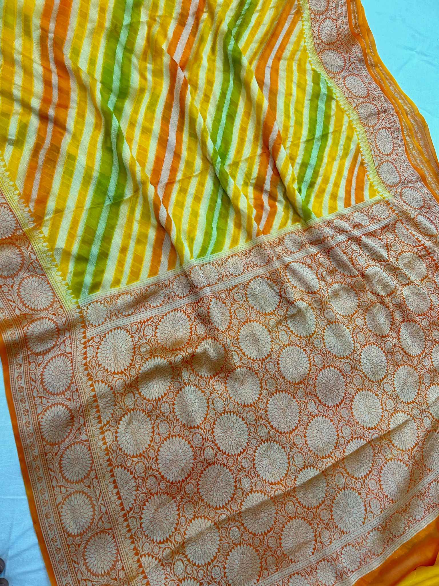 Pure Khaddi Chiffon Banarasi Saree