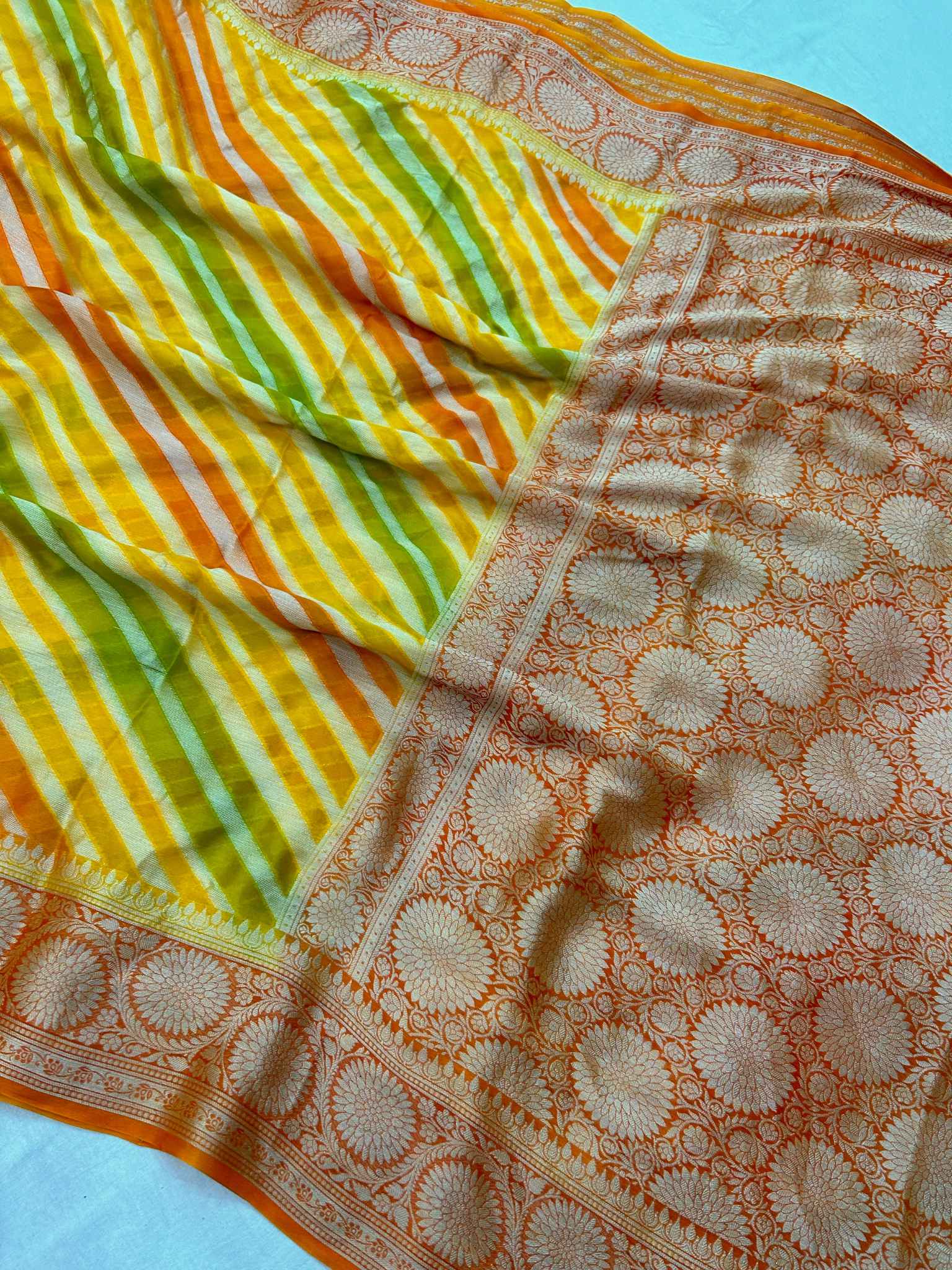 Pure Khaddi Chiffon Banarasi Saree