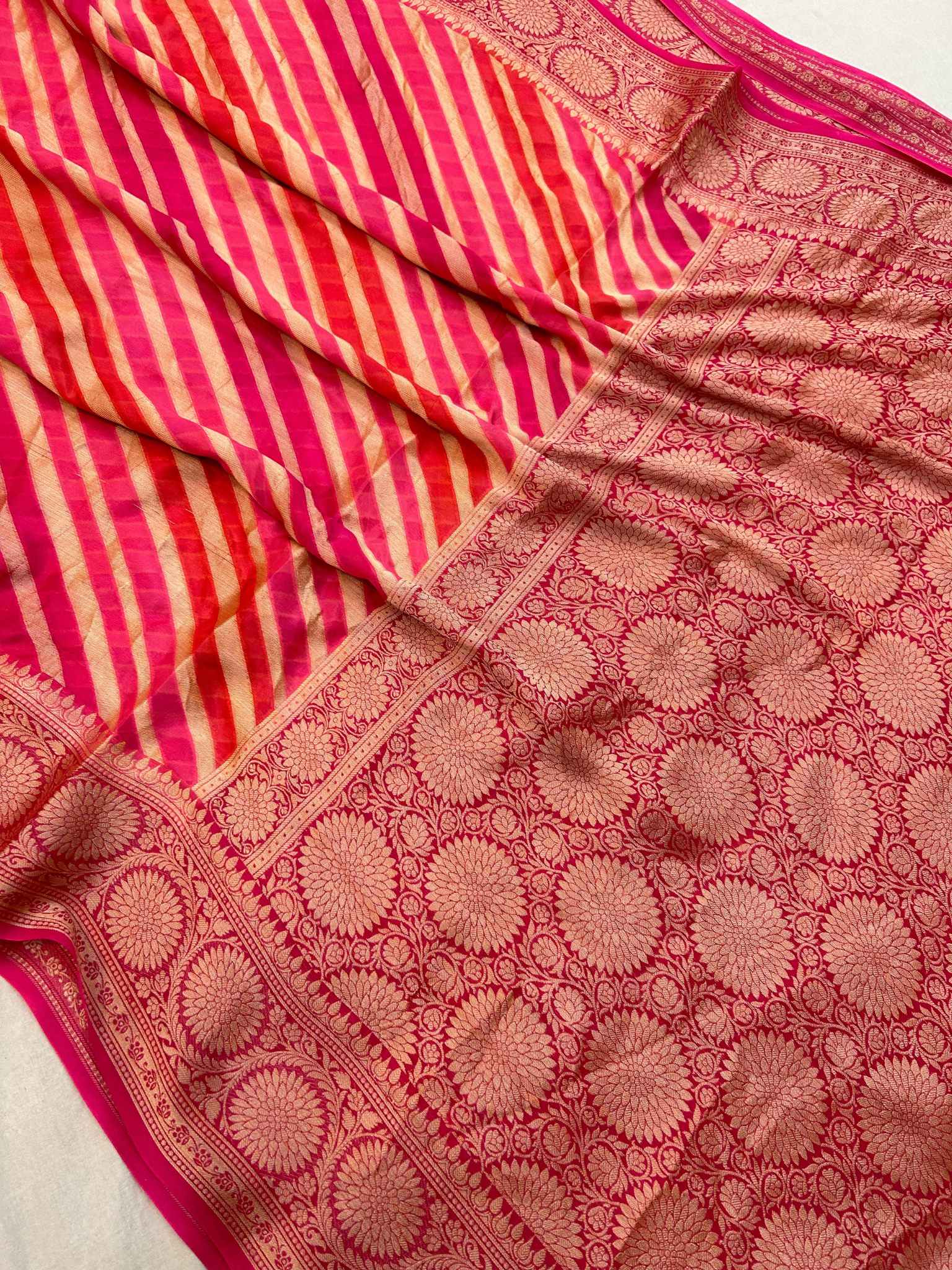 Pure Khaddi Chiffon Banarasi Saree