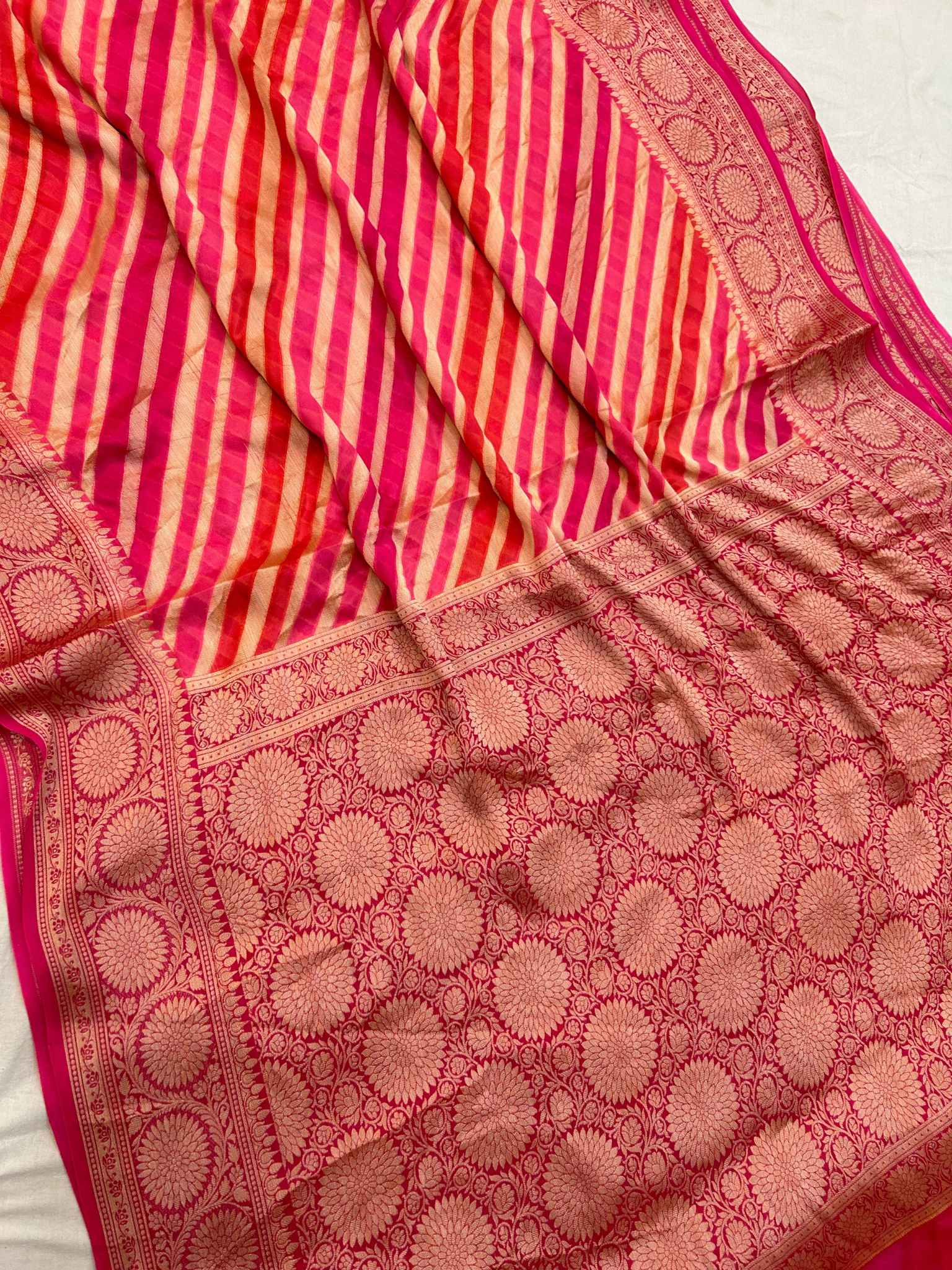 Pure Khaddi Chiffon Banarasi Saree