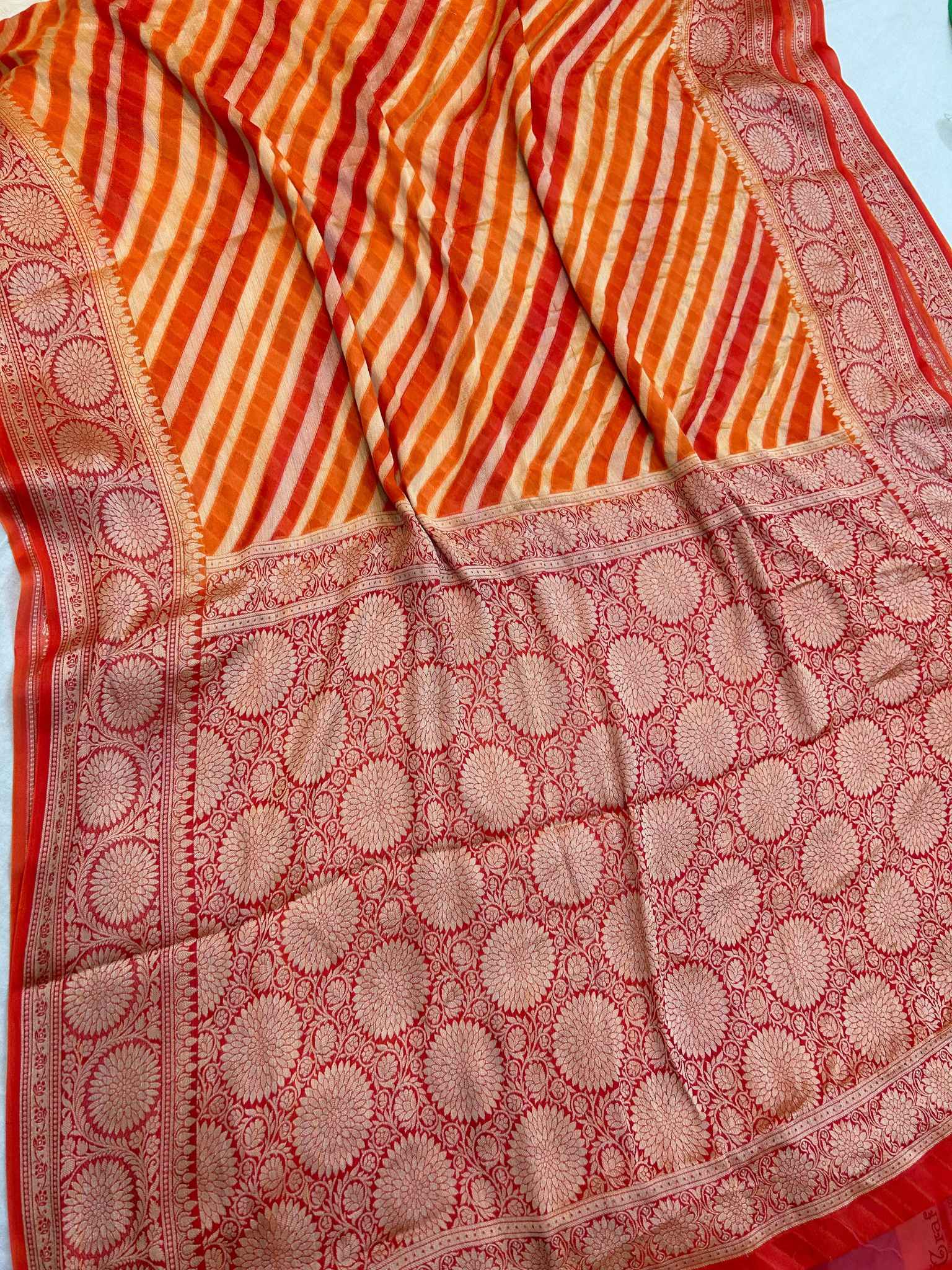 Pure Khaddi Chiffon Banarasi Saree