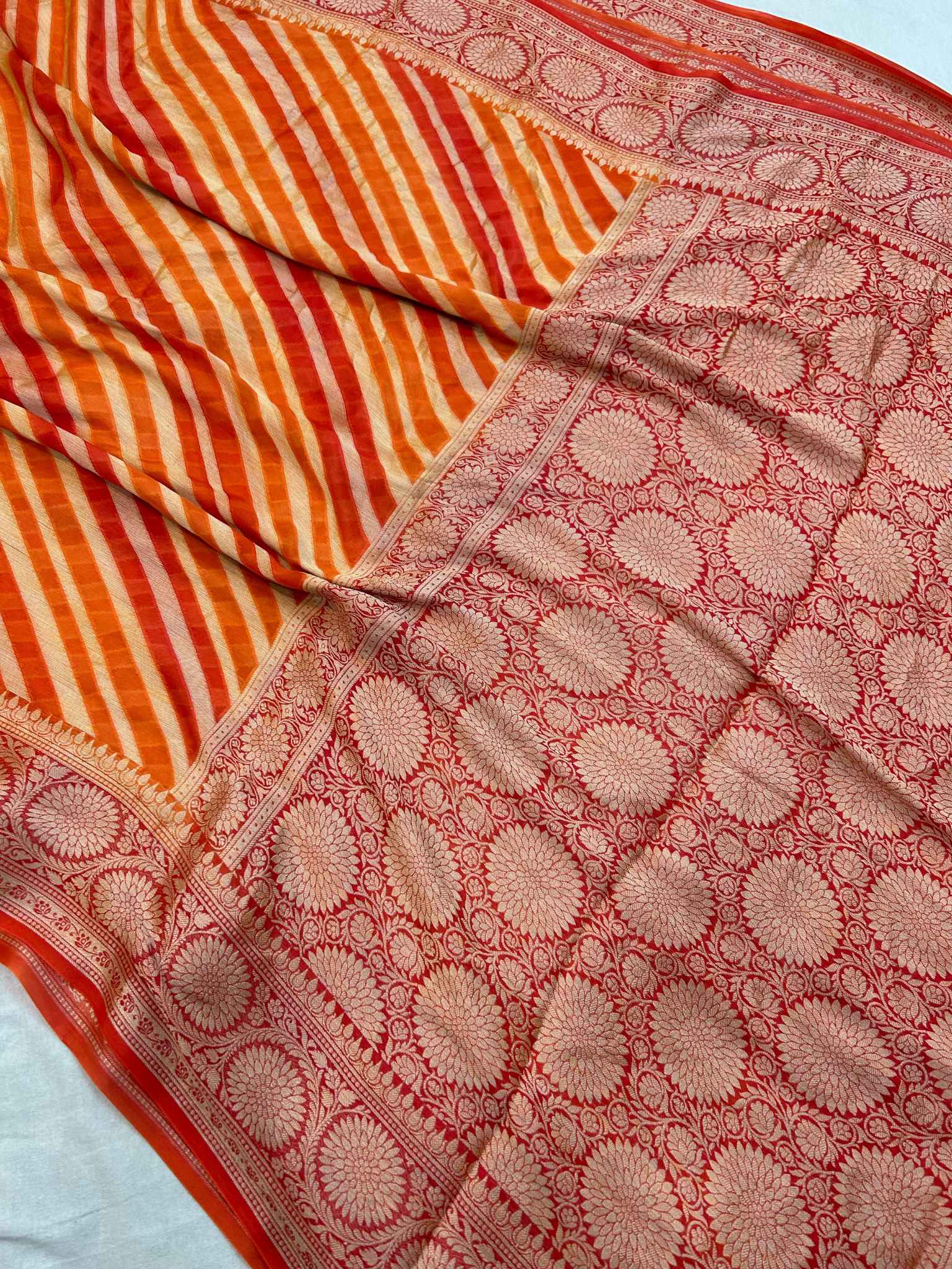 Pure Khaddi Chiffon Banarasi Saree