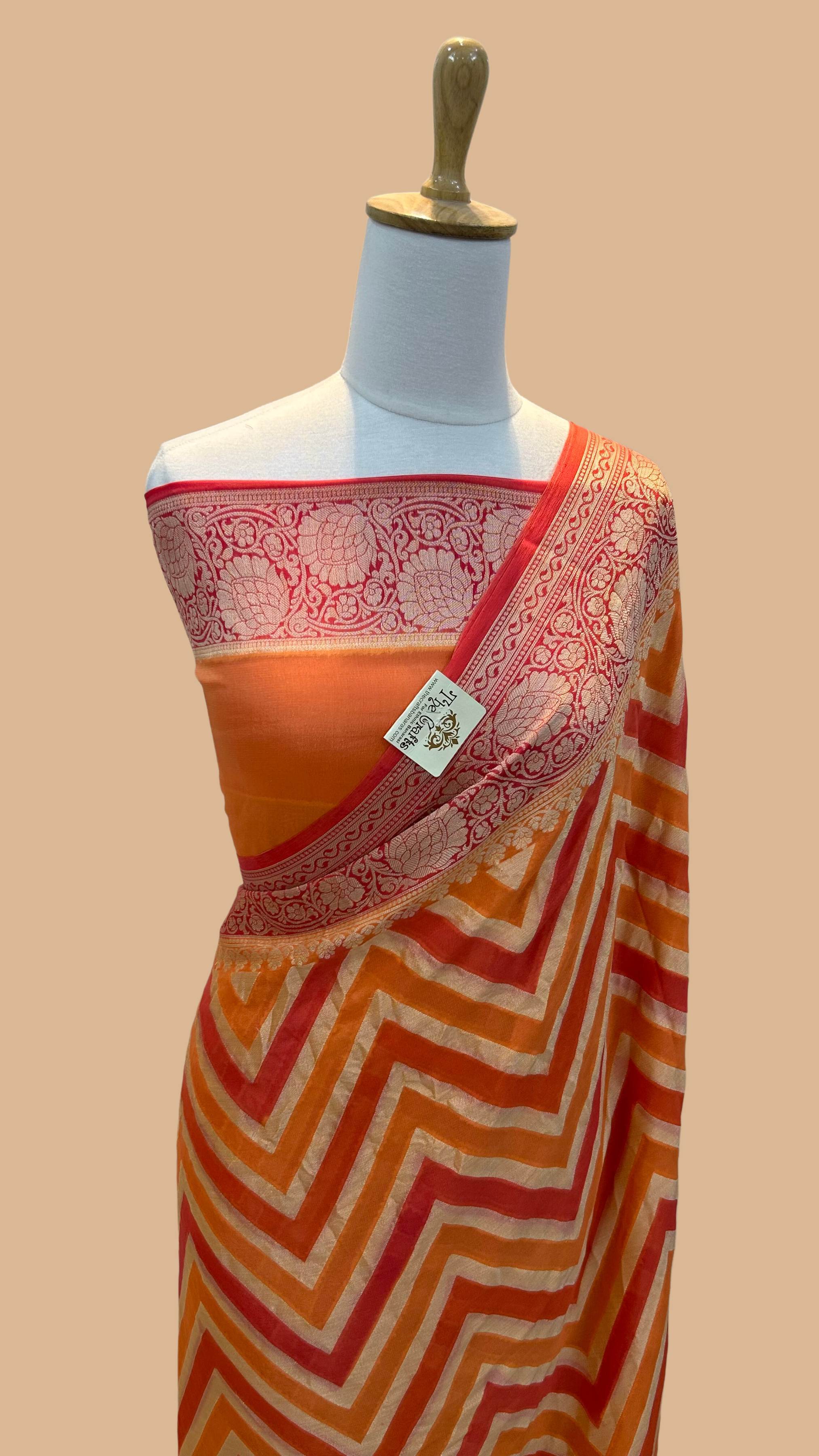 Pure Khaddi Chiffon Banarasi Saree