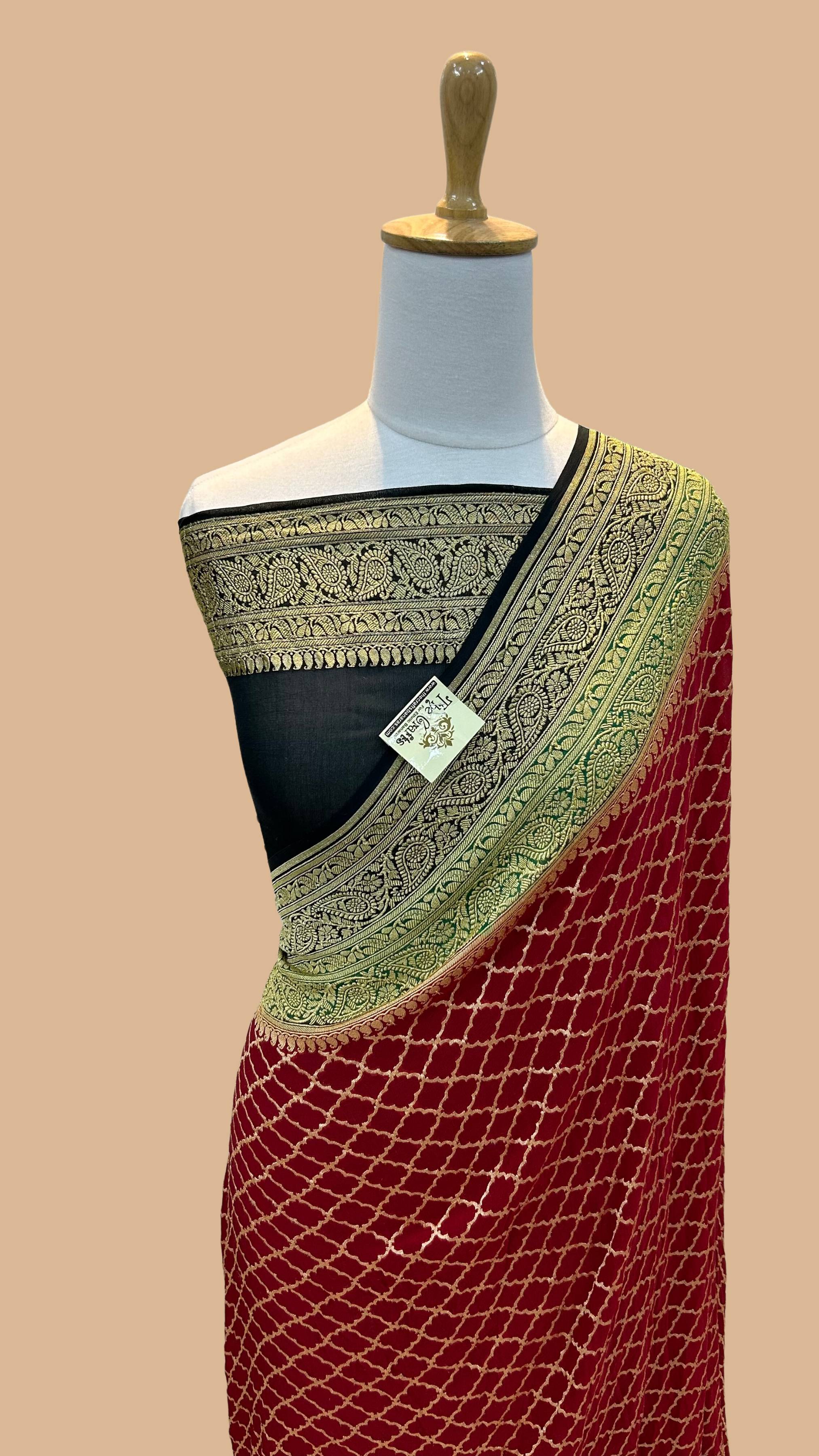 Khaddi Georgette Handloom Banarasi Saree