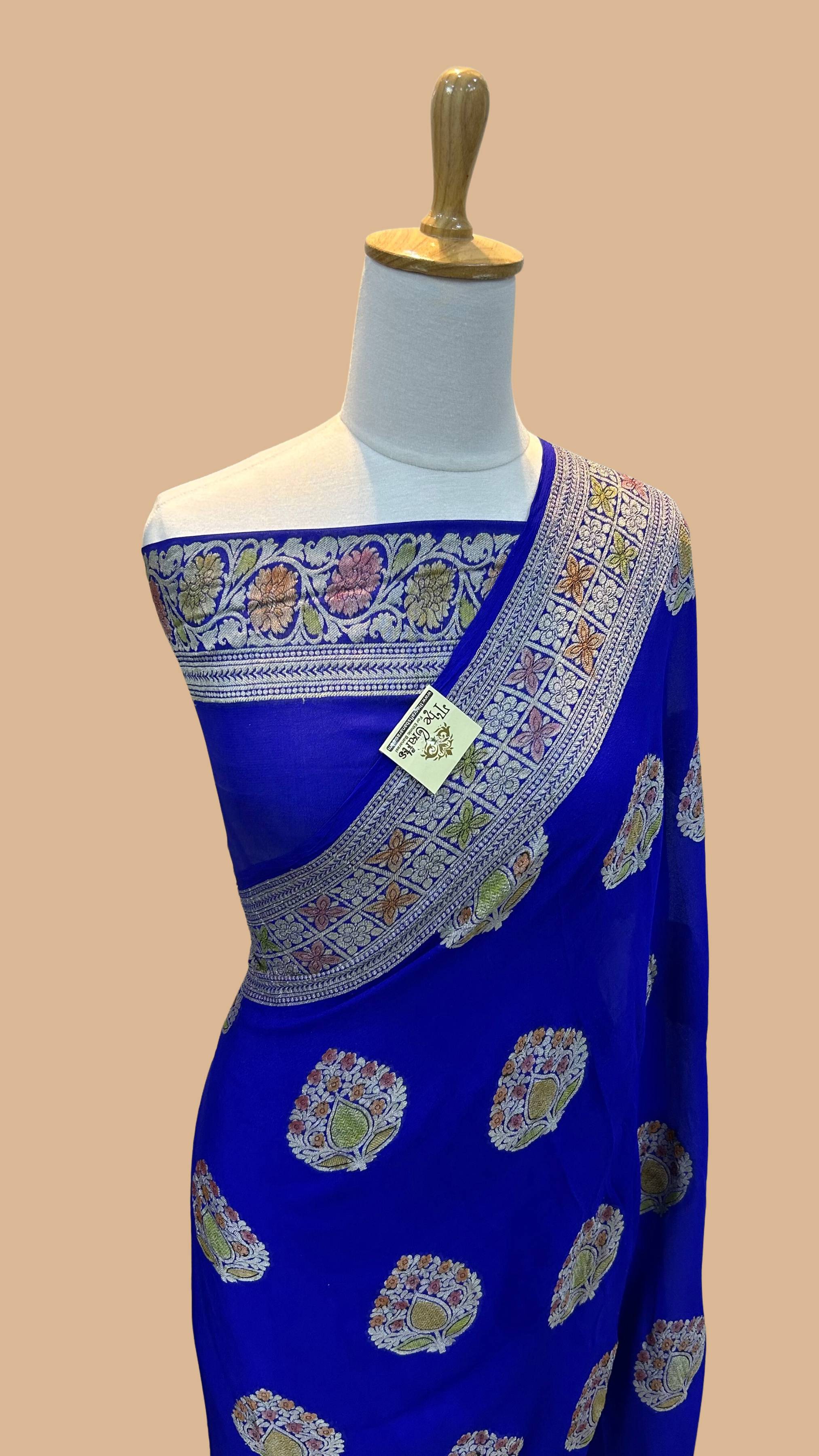 Pure Khaddi Chiffon Banarasi Saree