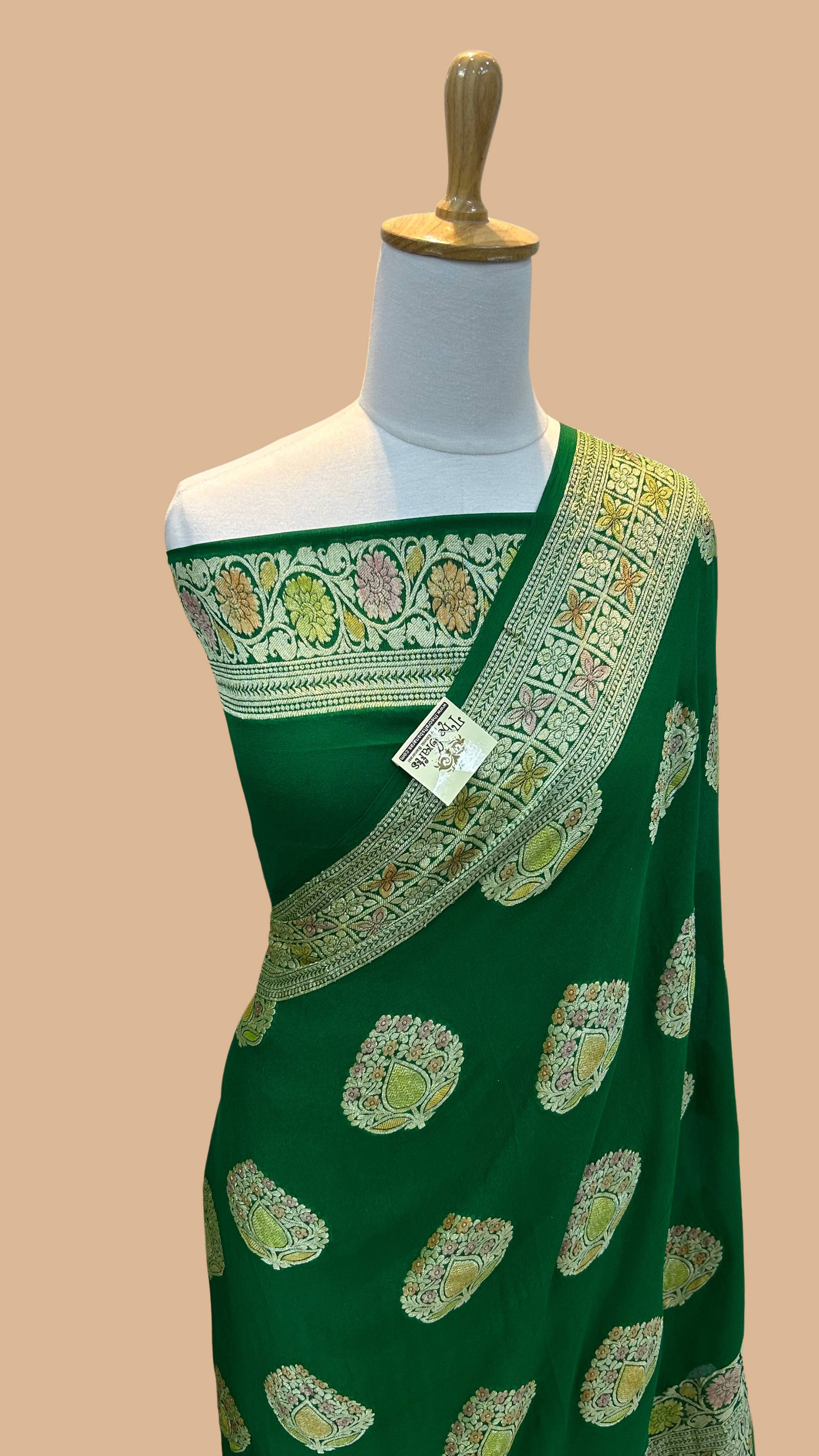 Pure Khaddi Chiffon Banarasi Saree