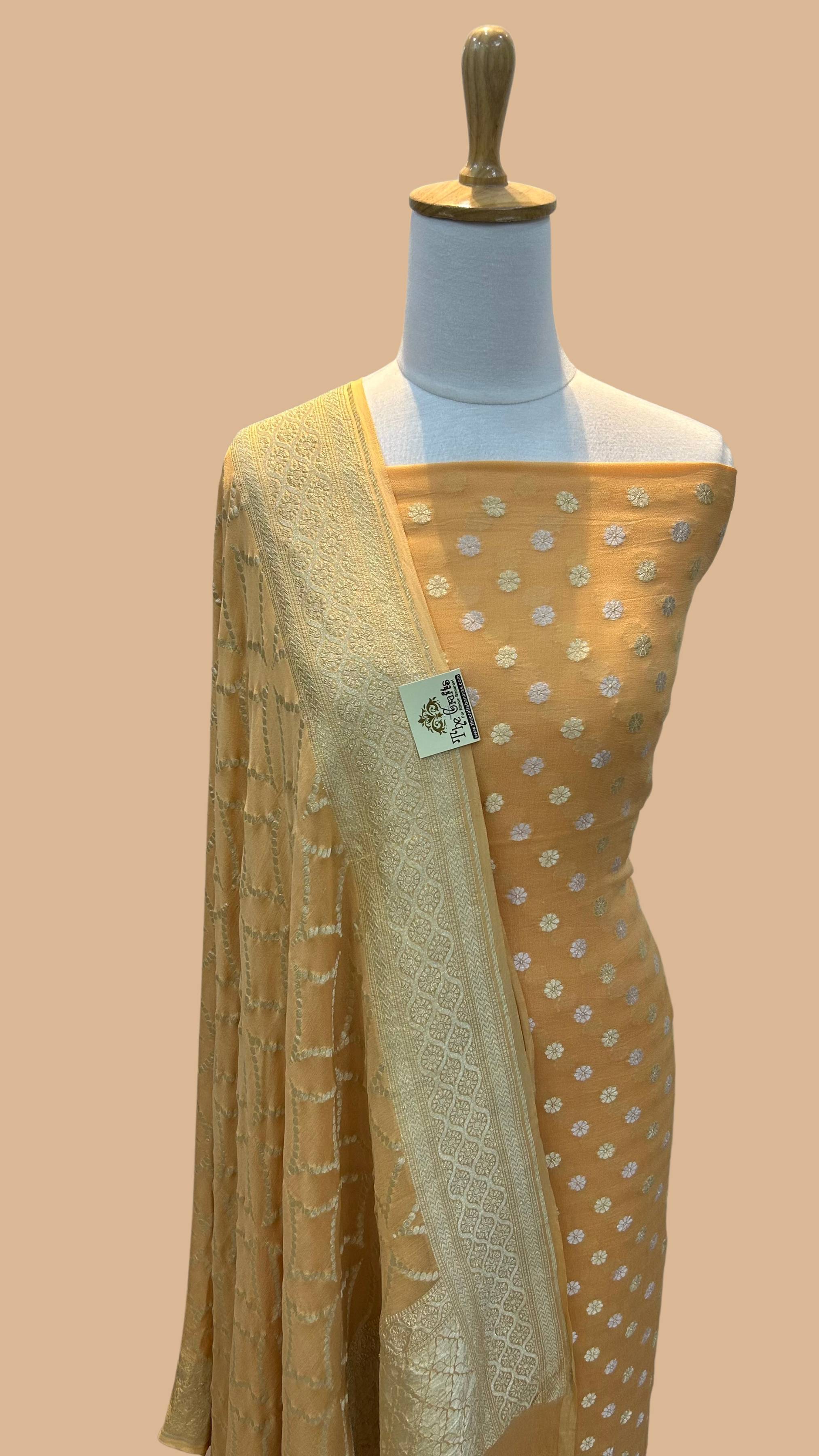 Banarasi Khaddi Georgette Dress Material