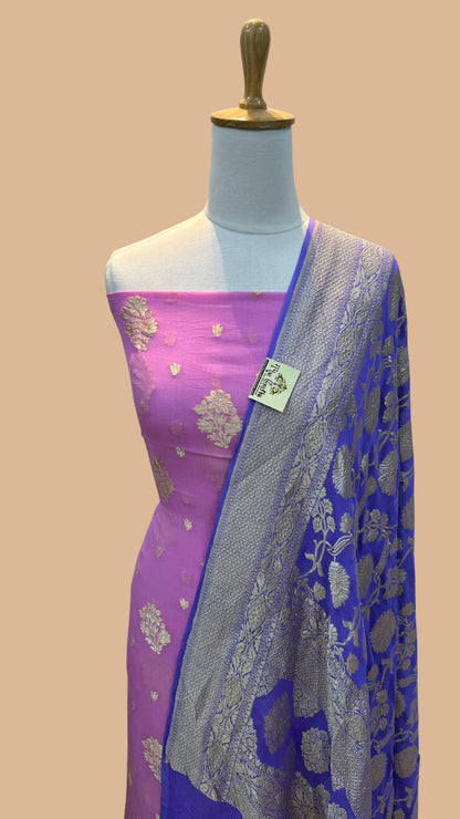 Banarasi Khaddi Georgette Dress Material
