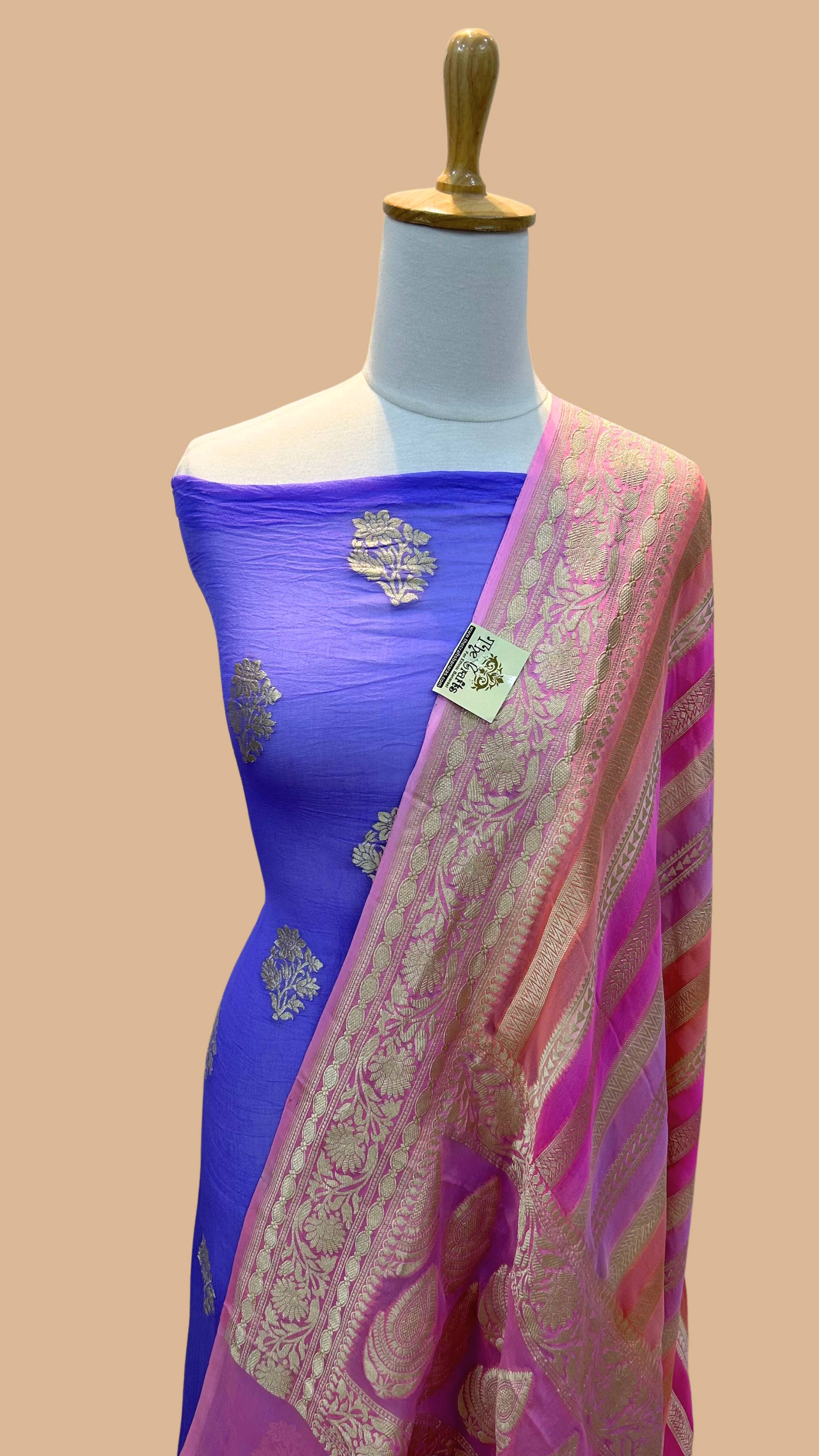 Banarasi Khaddi Georgette Dress Material