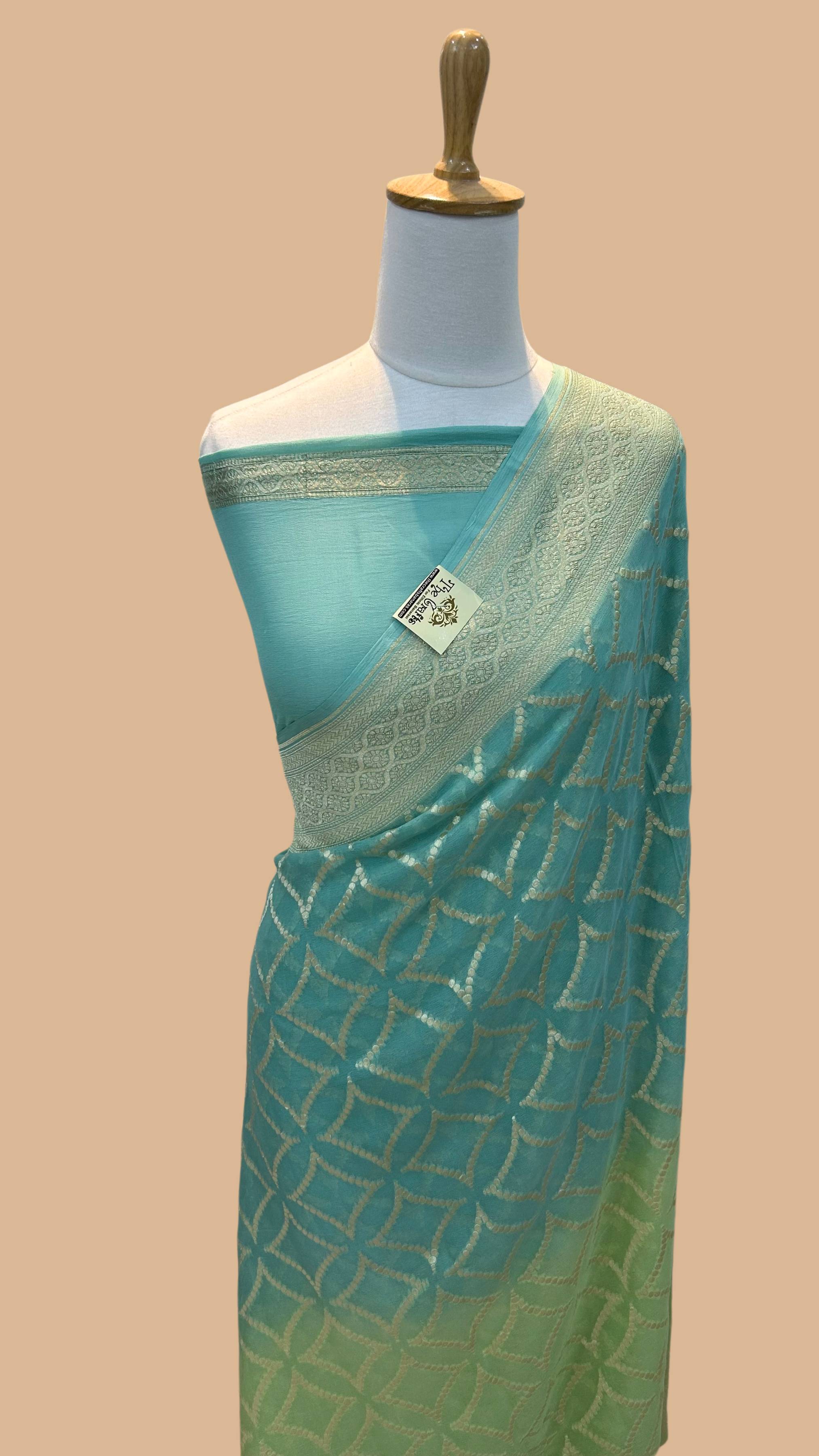 Khaddi Georgette Handloom Banarasi Saree