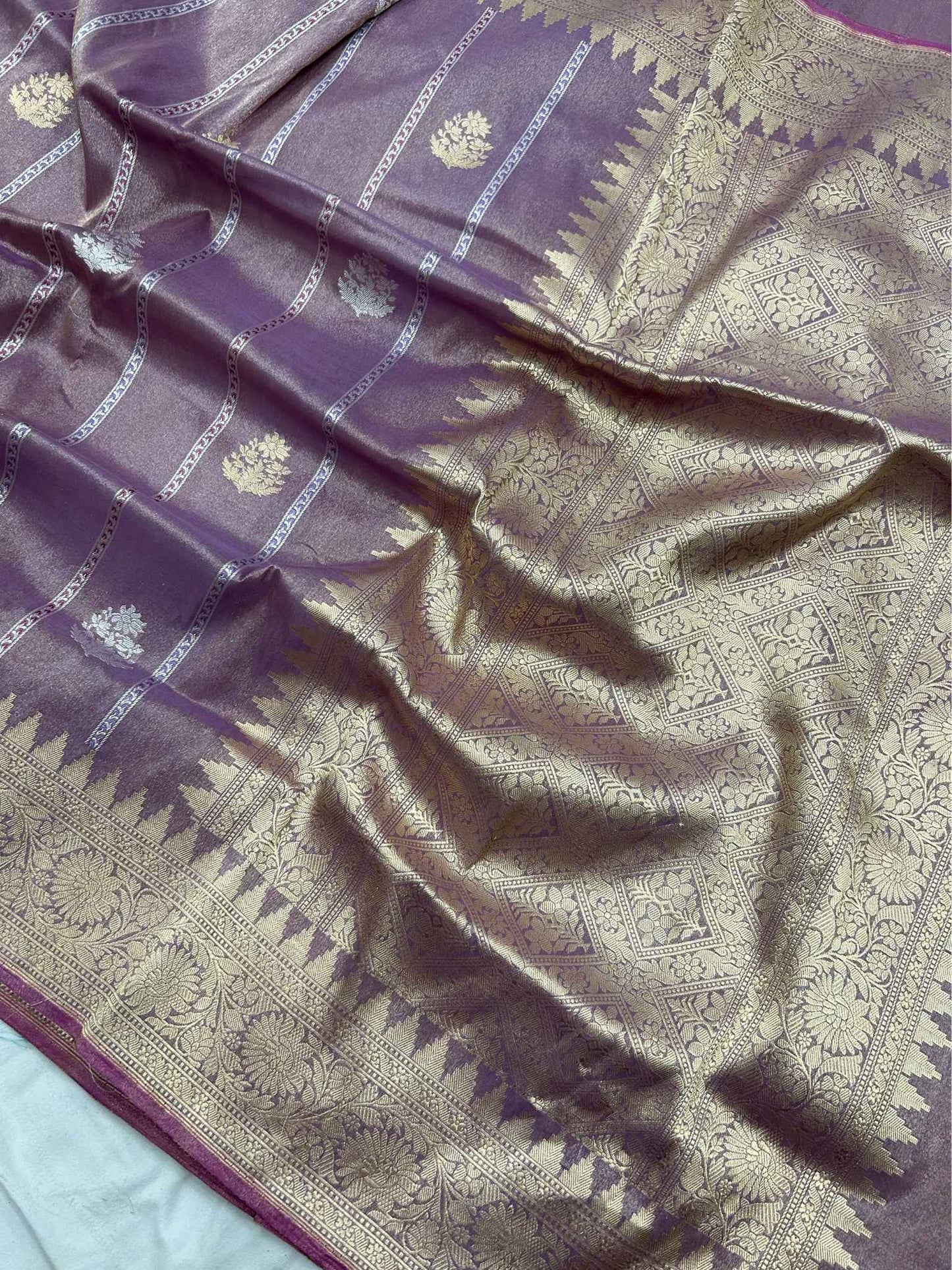 Pure Tissue Silk Handloom Banarasi Saree with kadhua sona roopa