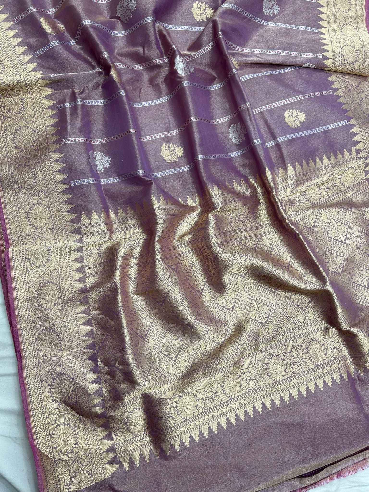 Pure Tissue Silk Handloom Banarasi Saree with kadhua sona roopa