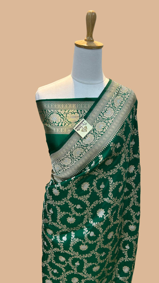 Pure Katan Silk Handloom Banarasi Saree - All over Sona Roopa Jaal work