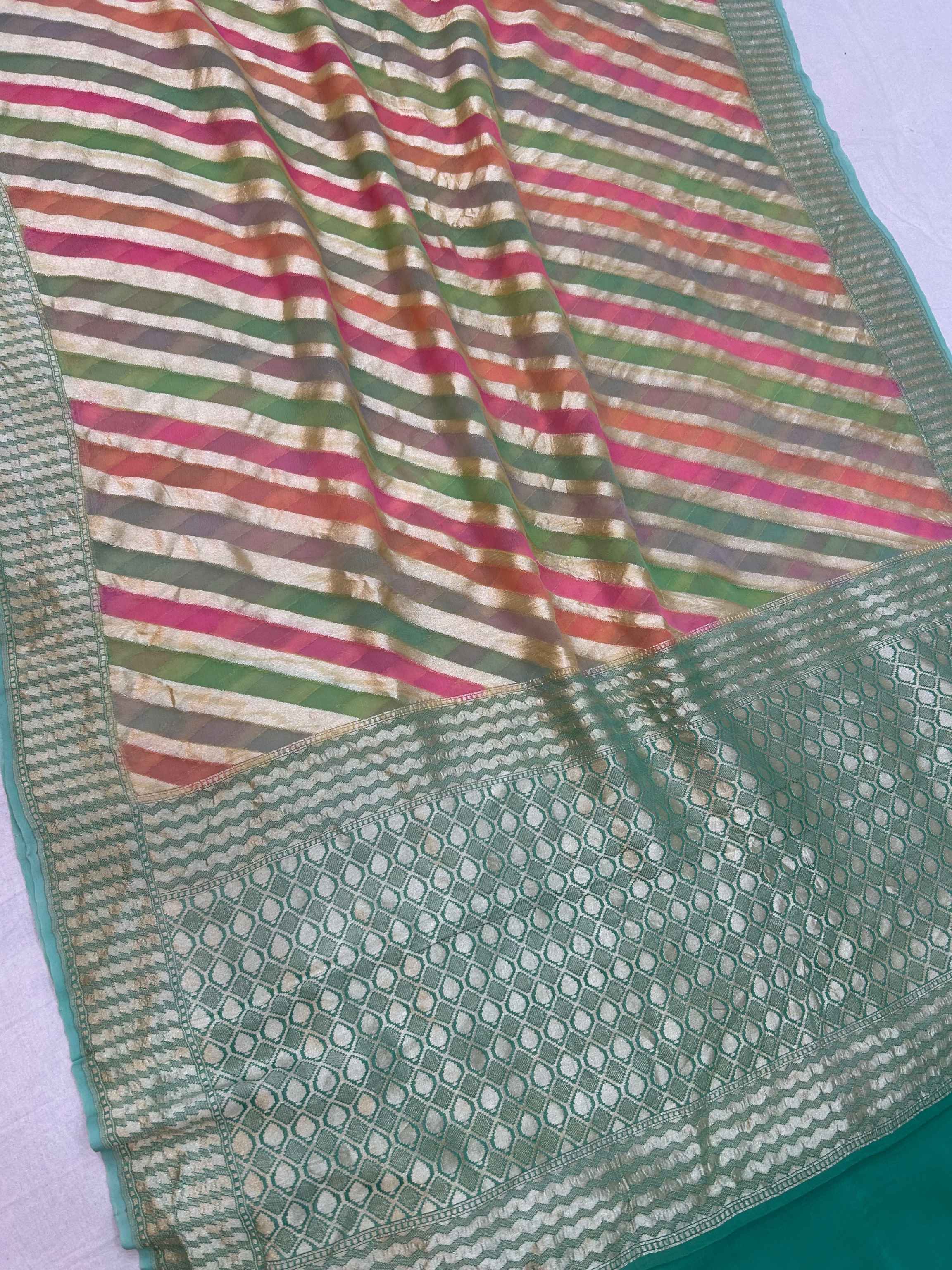 Khaddi Georgette Handloom Banarasi Saree