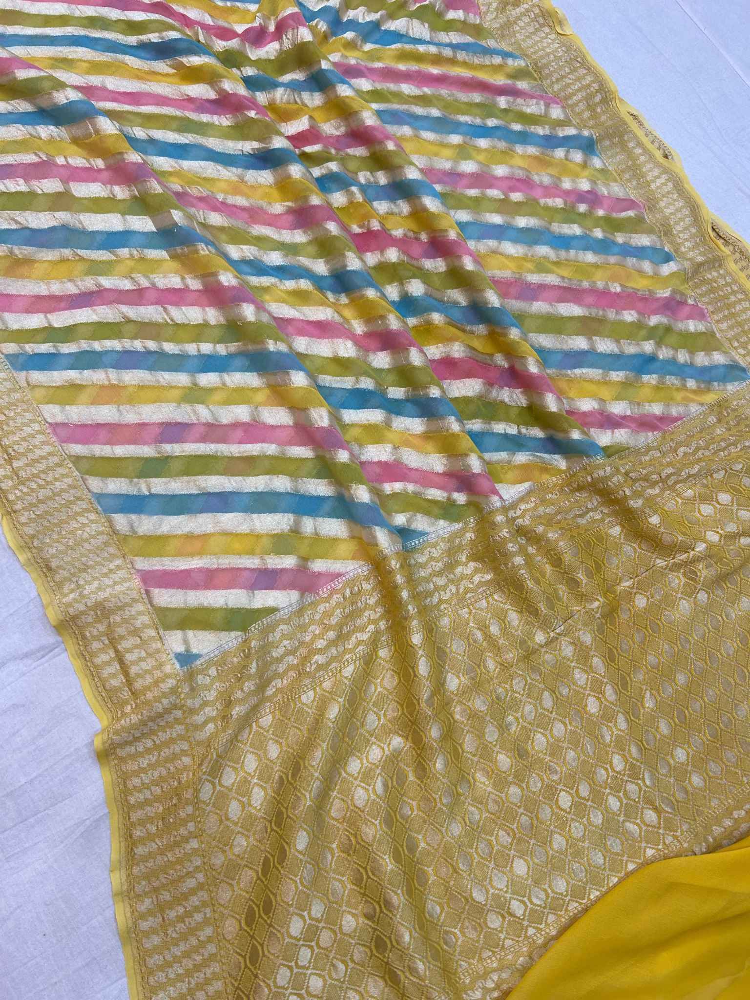 Khaddi Georgette Handloom Banarasi Saree