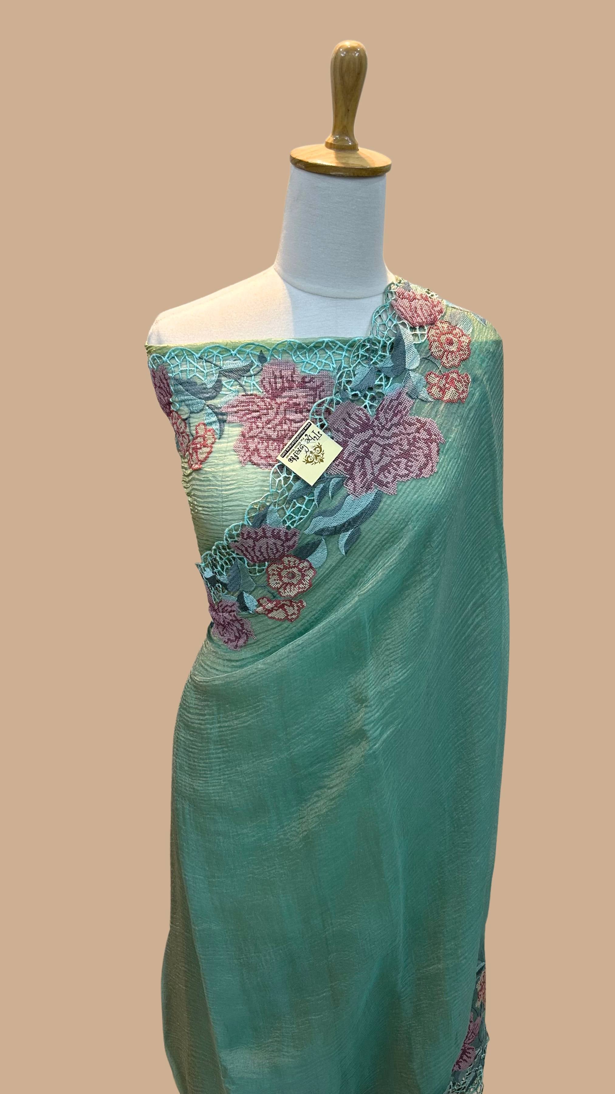 Pure Crush Tissue Silk Banarasi Saree