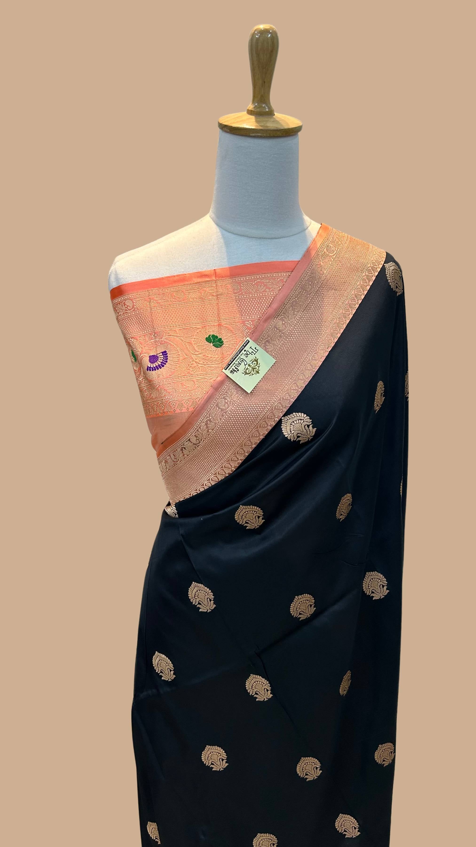 Pure Katan Silk Handloom Banarasi Saree - Buta Meena