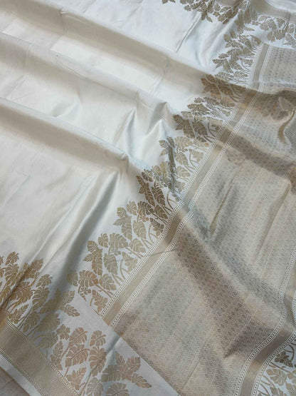 Pure Katan Silk Handloom Banarasi Saree - with kadhua border