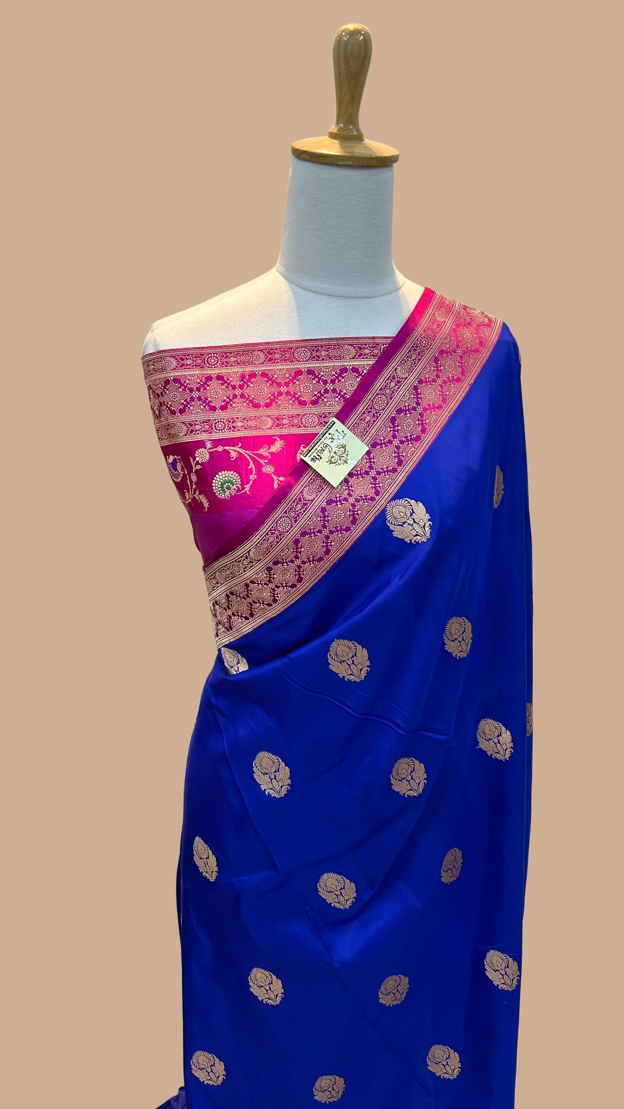 Pure Katan Silk Handloom Banarasi Saree - Buta Meena