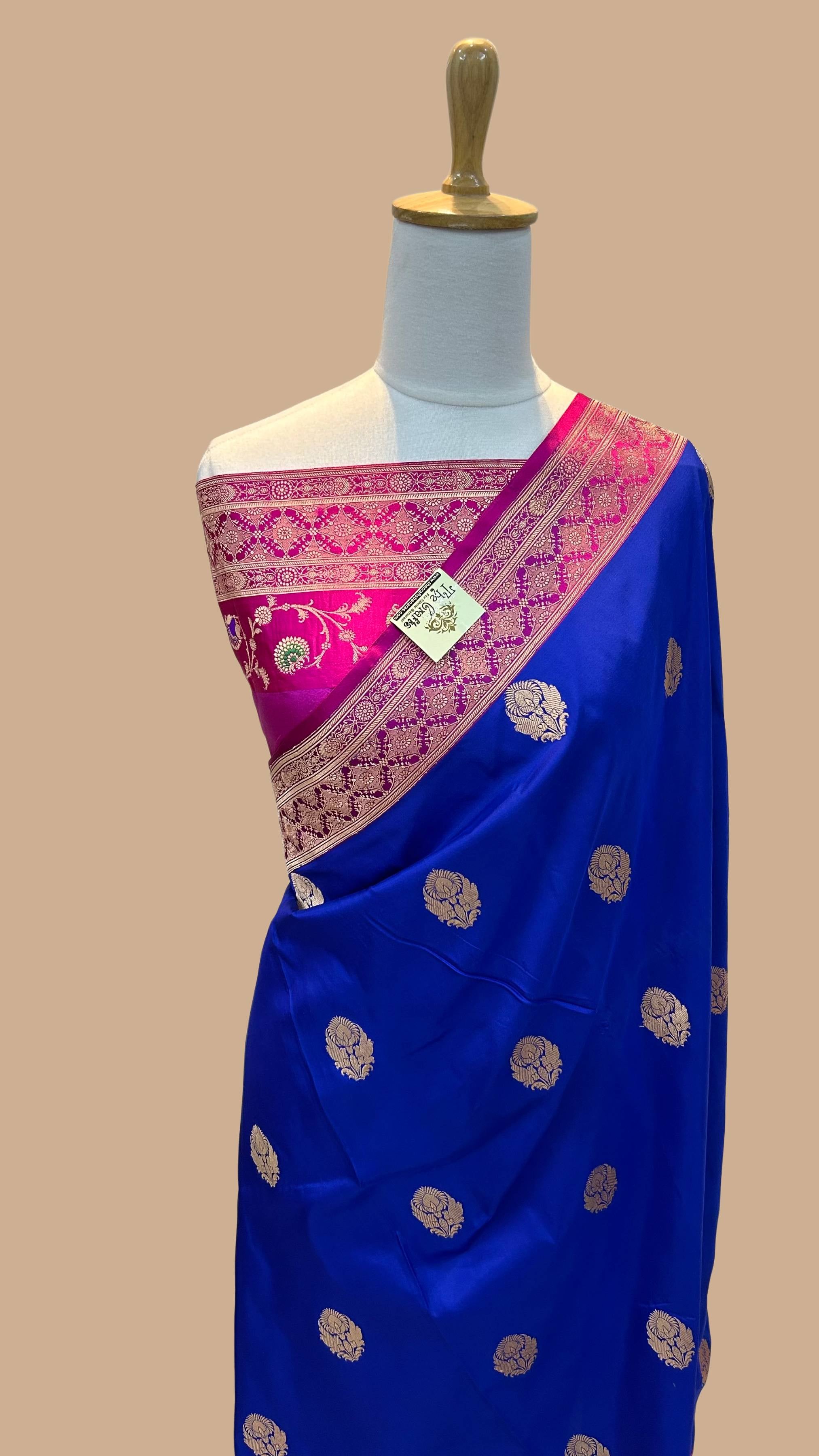 Pure Katan Silk Handloom Banarasi Saree - Buta Meena