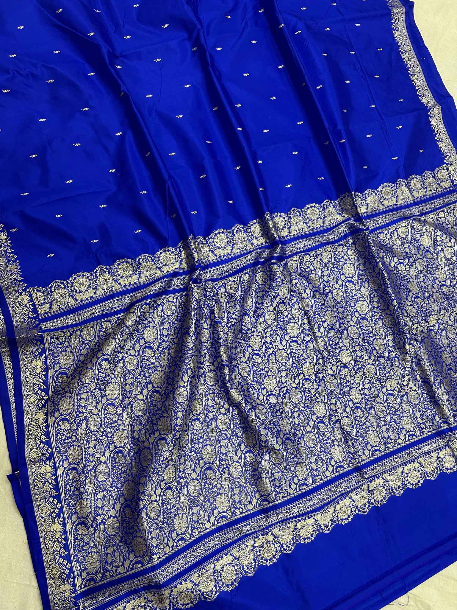 Pure Katan Silk Handloom Banarasi Saree - Chunri Buti