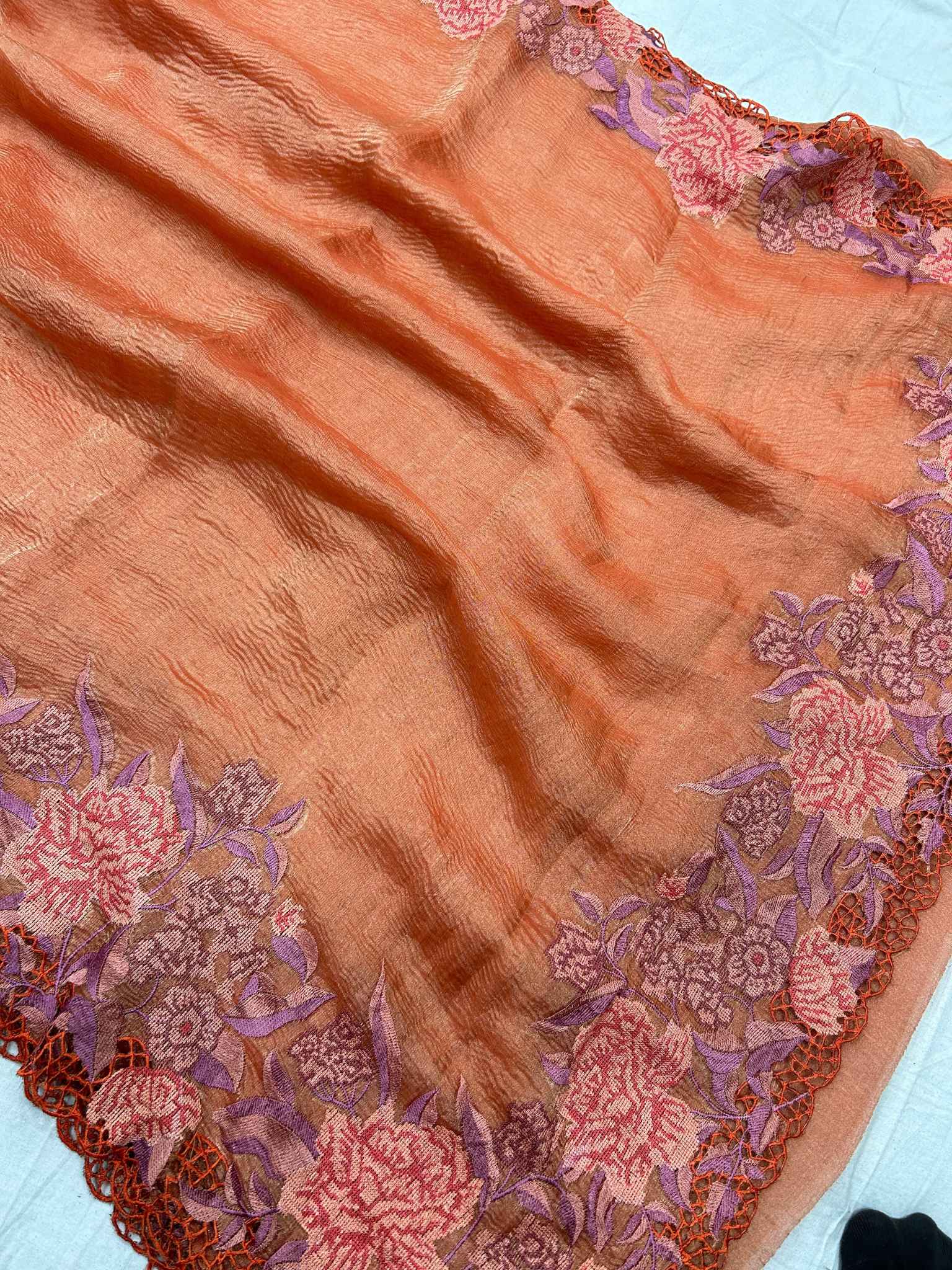 Pure Crush Tissue Silk Banarasi Saree