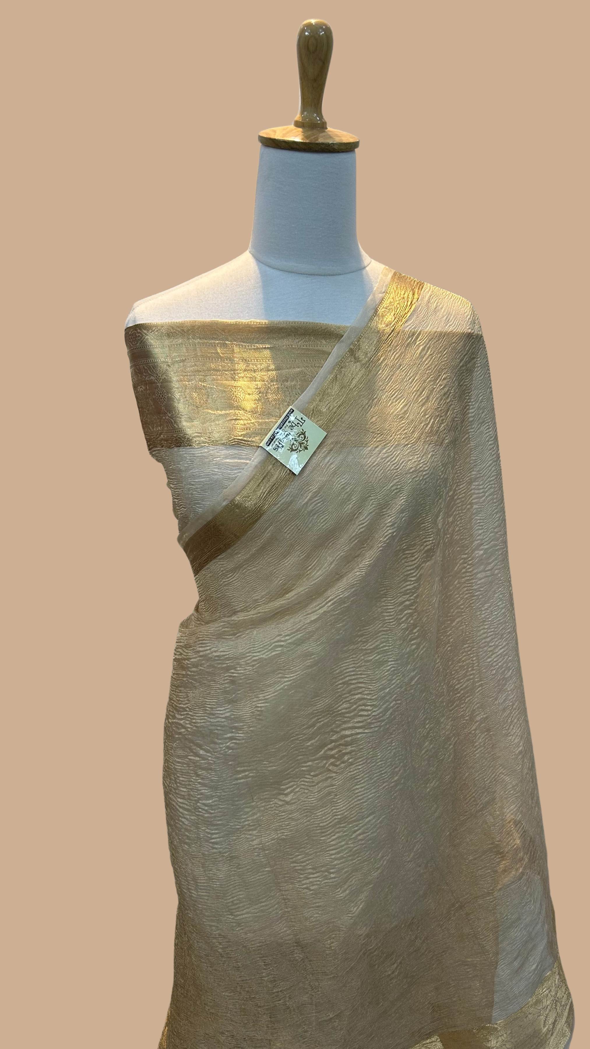 Pure Crush Tissue Silk Banarasi Saree