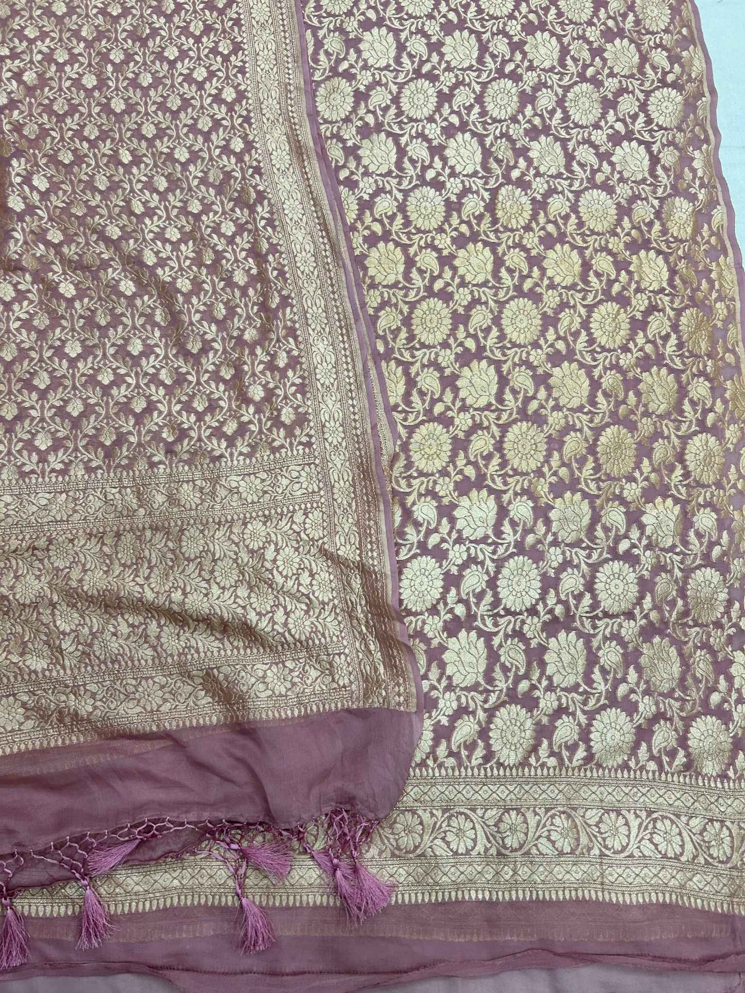 Banarasi Khaddi Georgette Dress Material