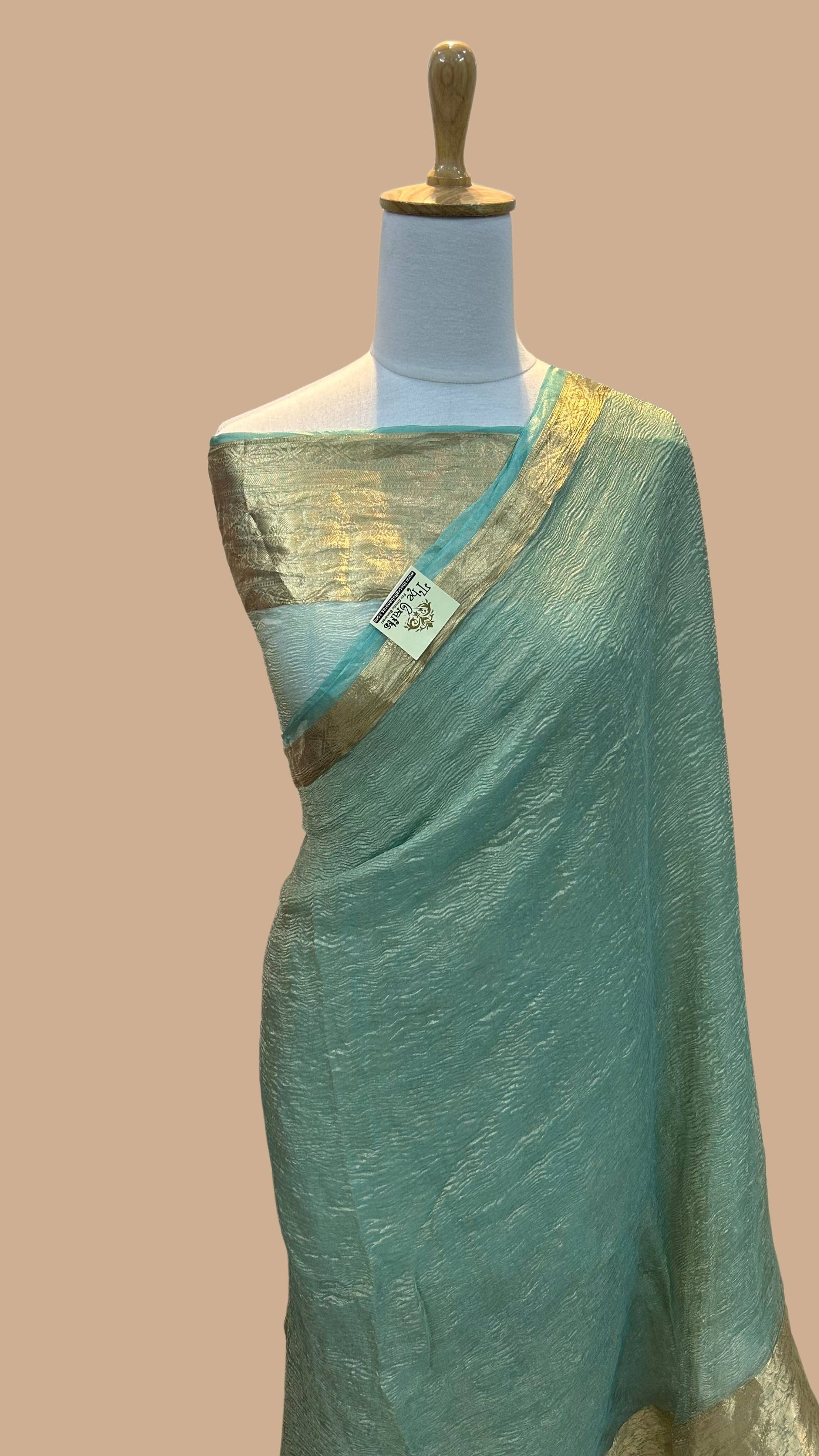 Pure Crush Tissue Silk Banarasi Saree