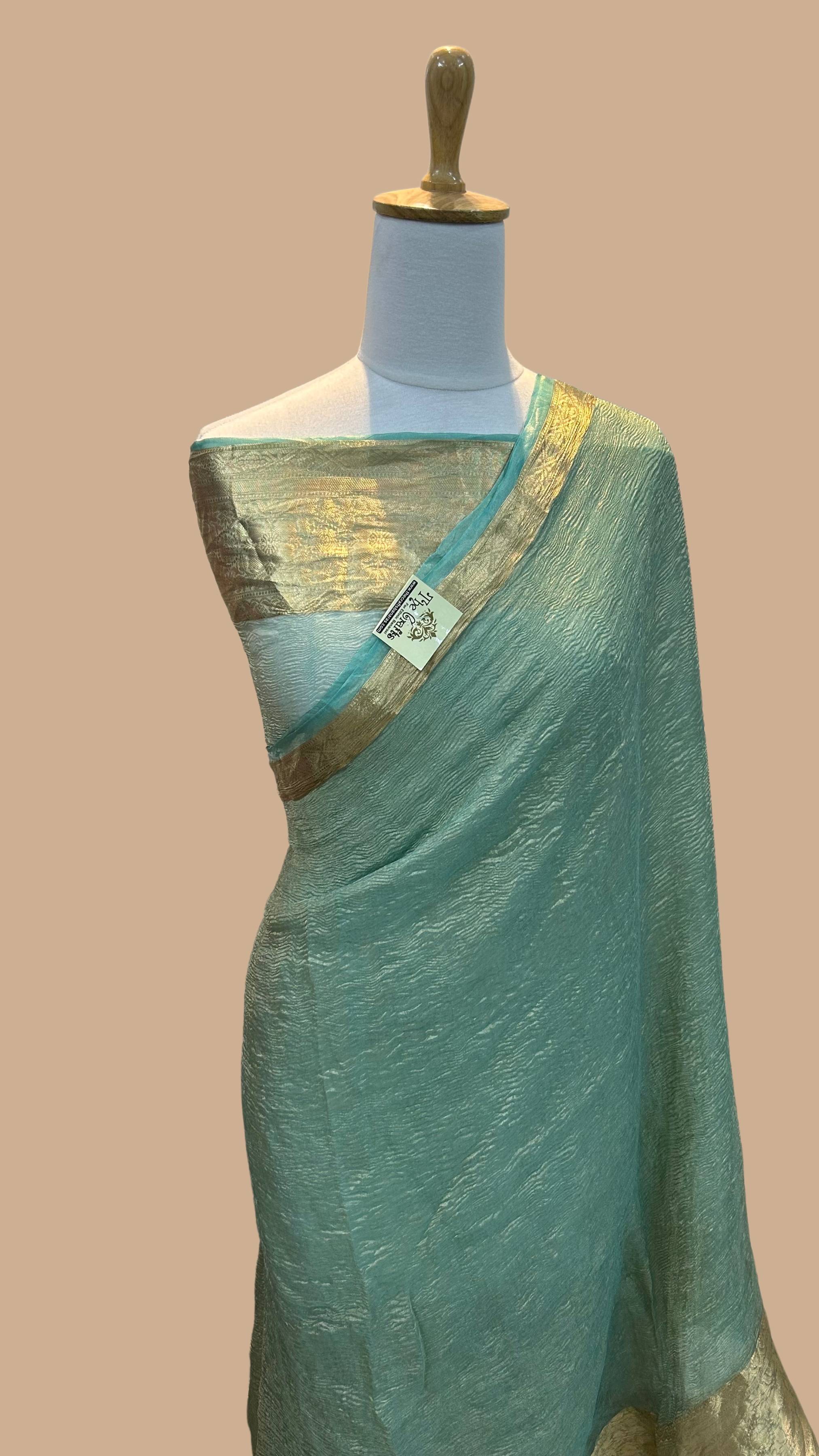 Pure Crush Tissue Silk Banarasi Saree