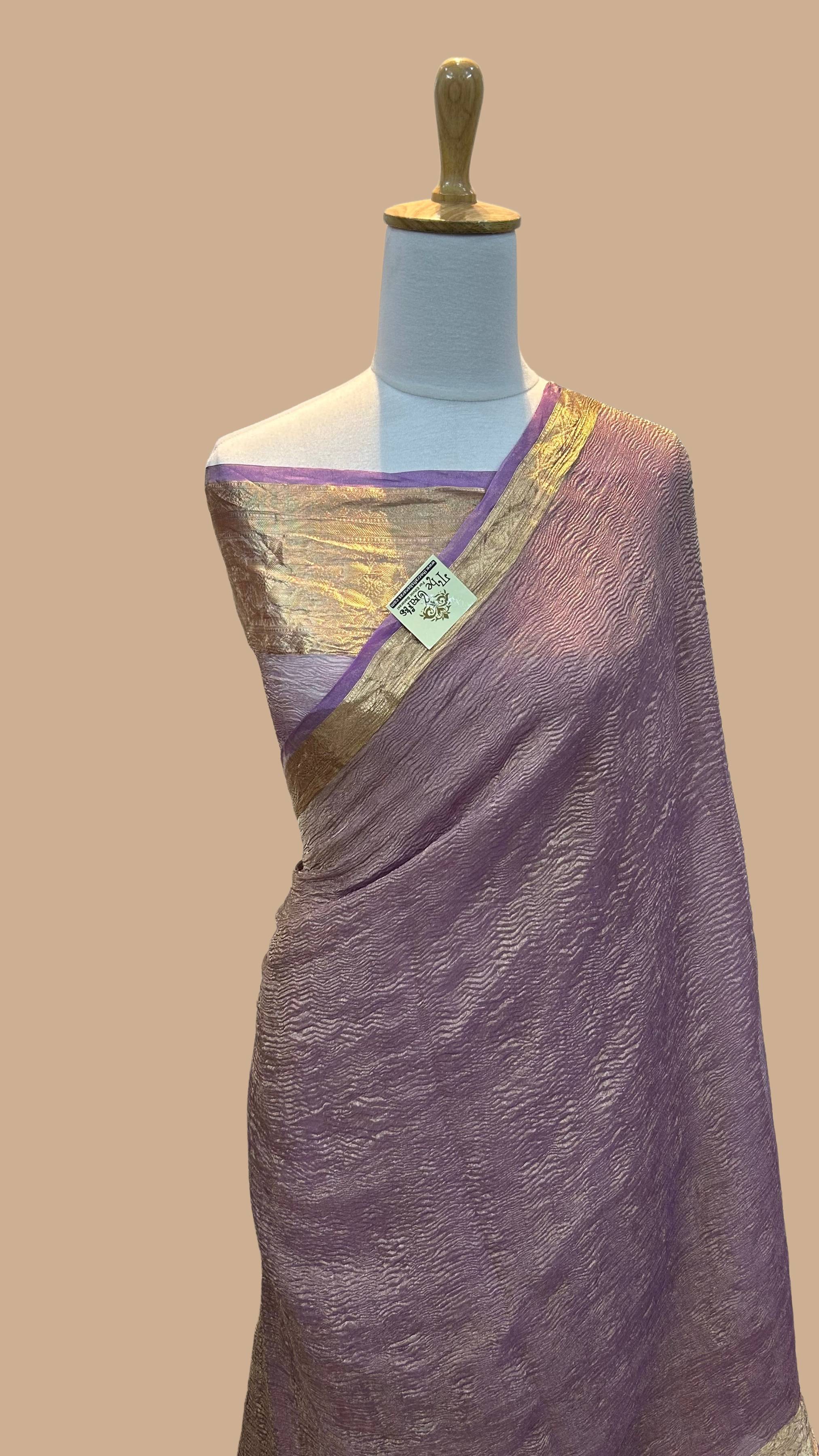 Pure Crush Tissue Silk Banarasi Saree