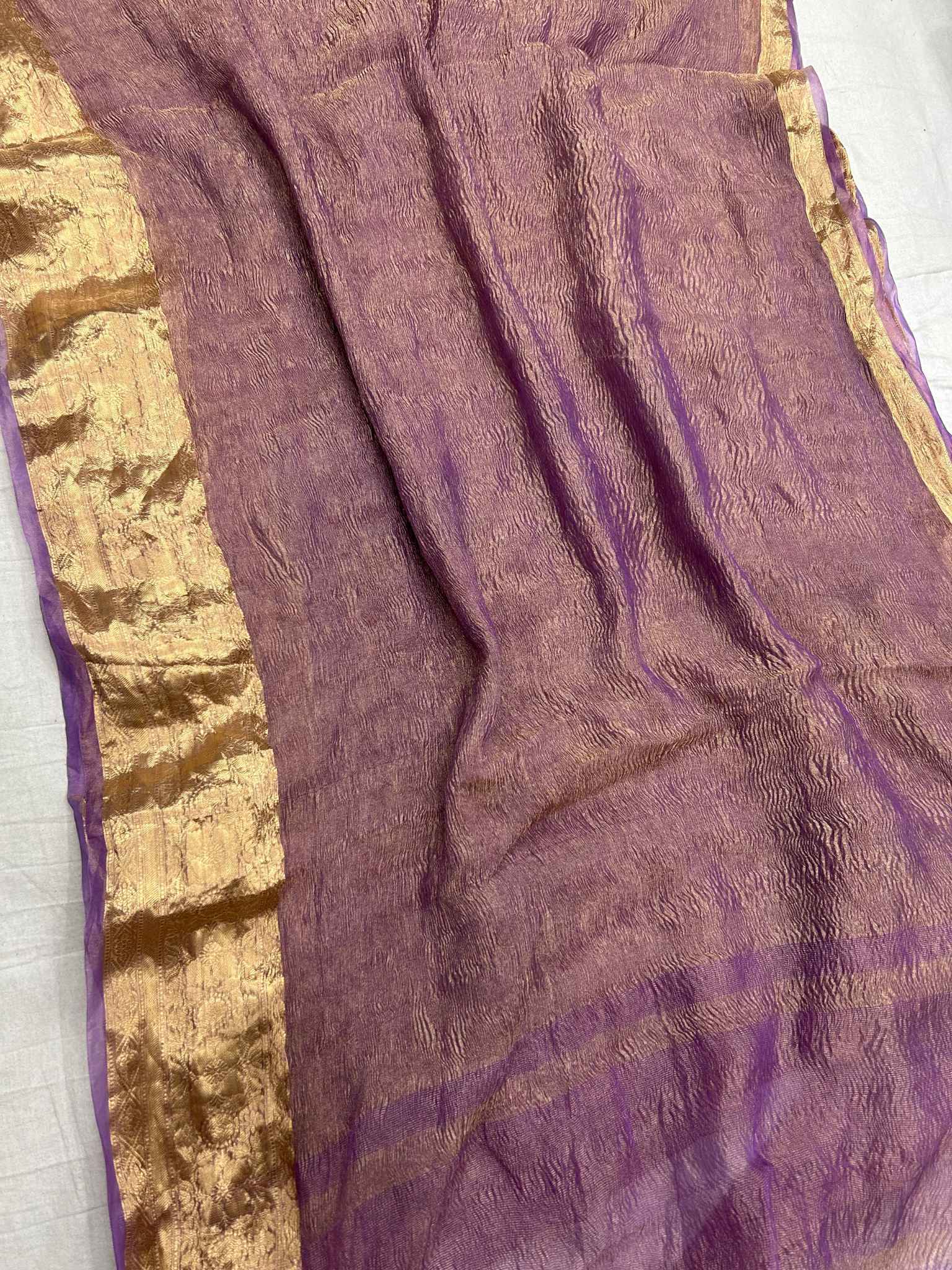 Pure Crush Tissue Silk Banarasi Saree