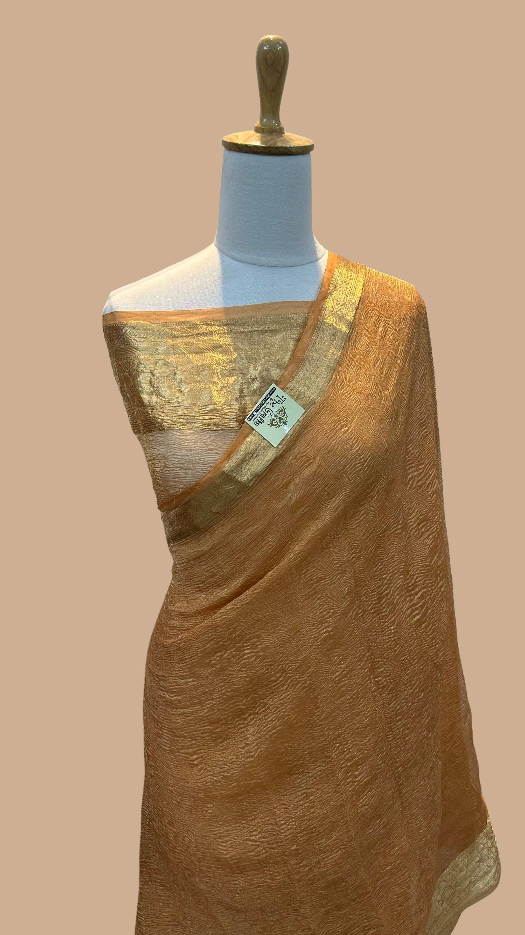 Pure Crush Tissue Silk Banarasi Saree