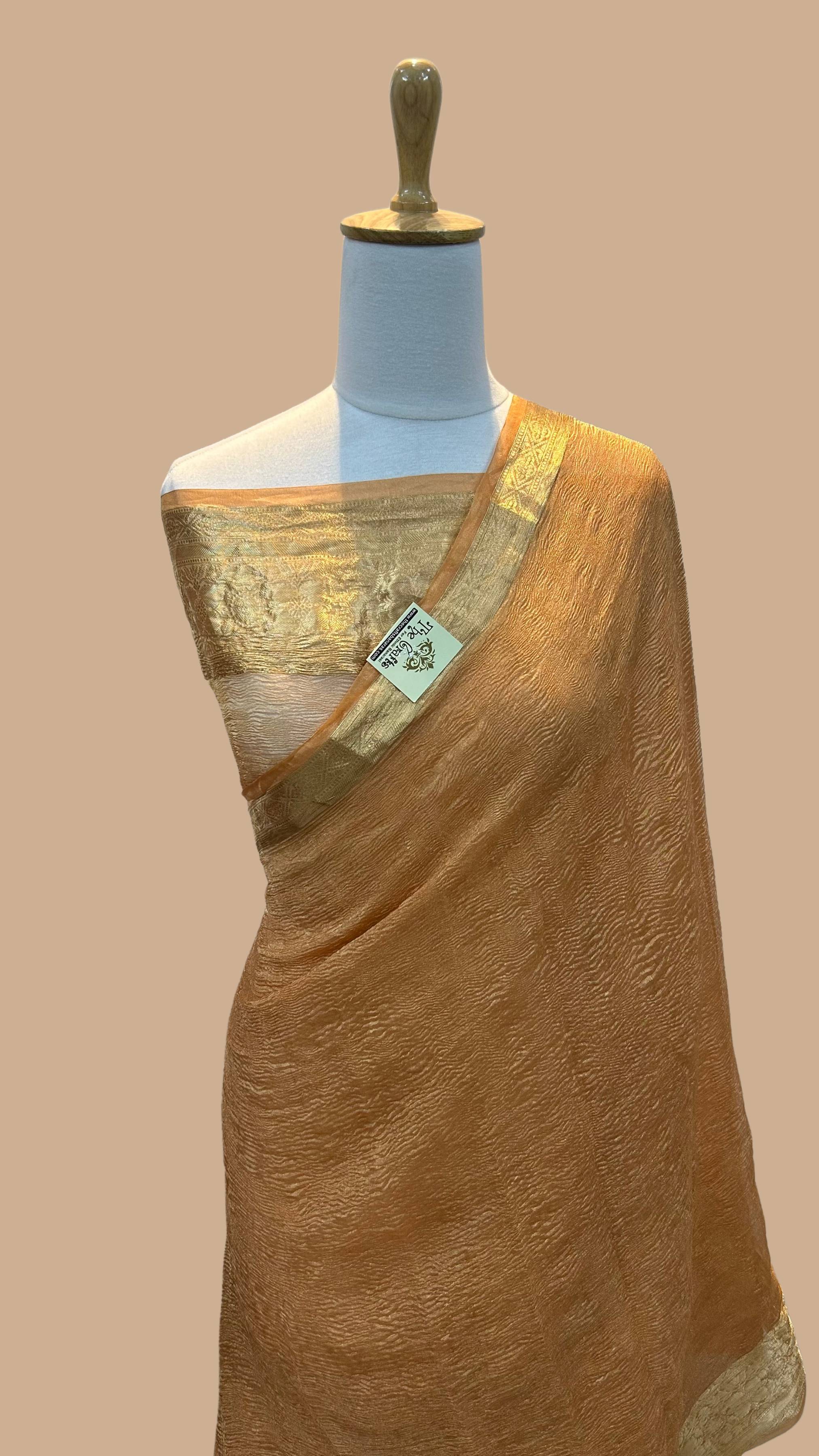 Pure Crush Tissue Silk Banarasi Saree