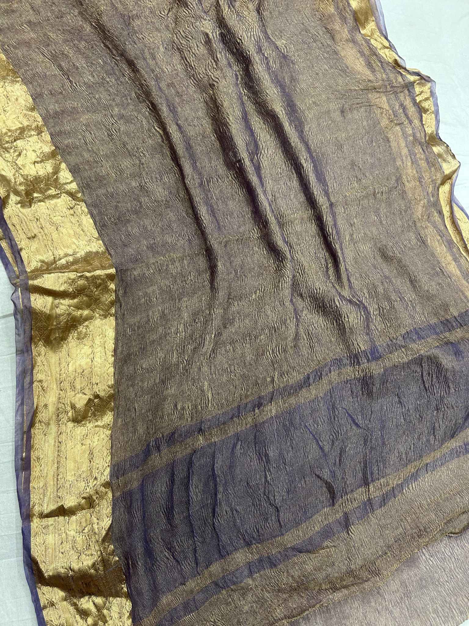 Pure Crush Tissue Silk Banarasi Saree