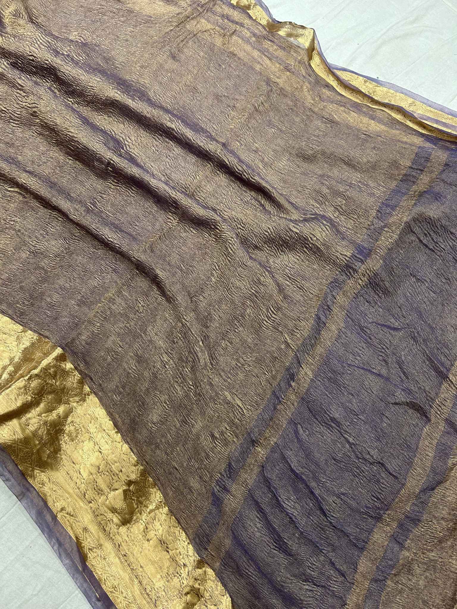 Pure Crush Tissue Silk Banarasi Saree