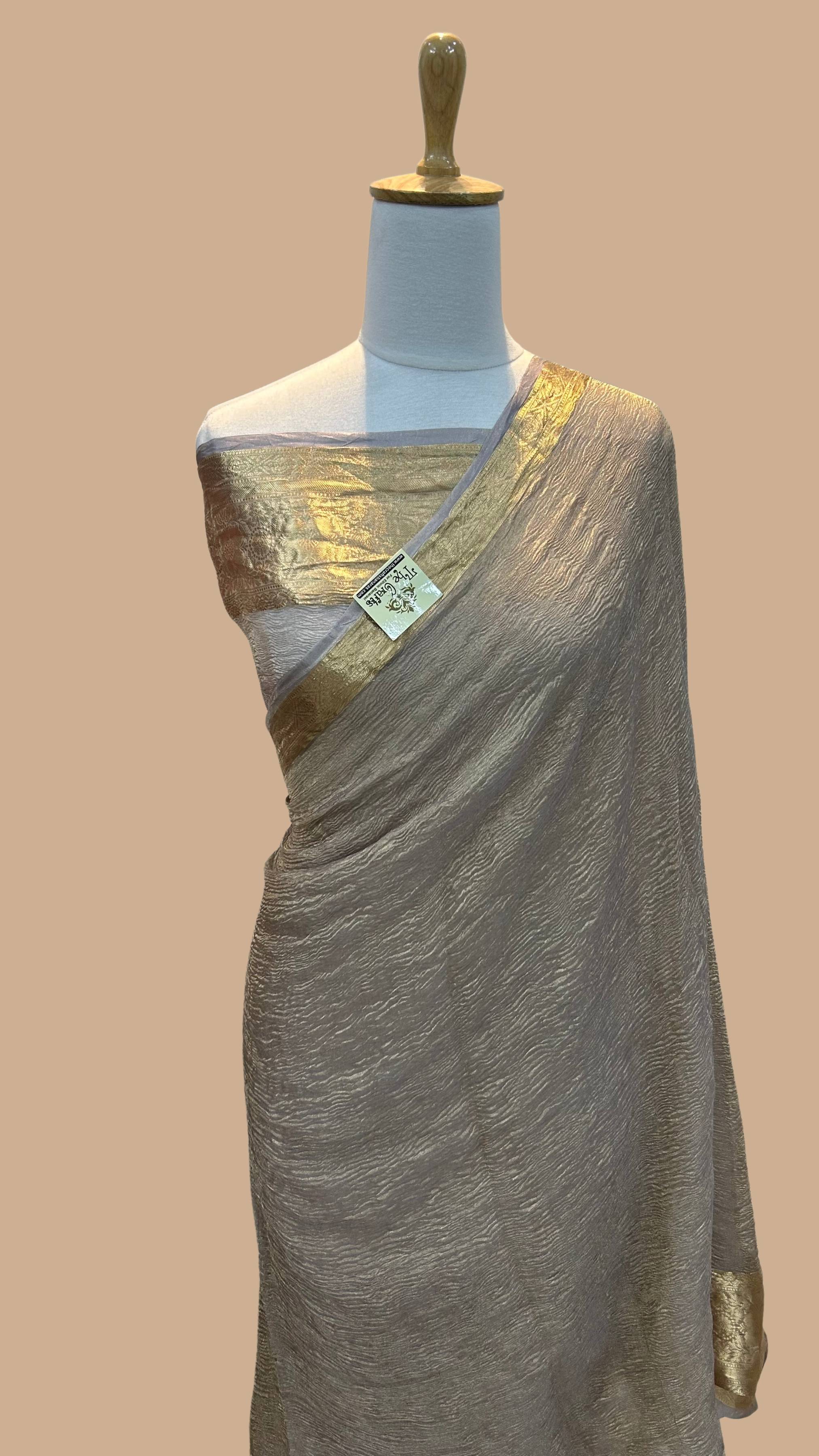 Pure Crush Tissue Silk Banarasi Saree